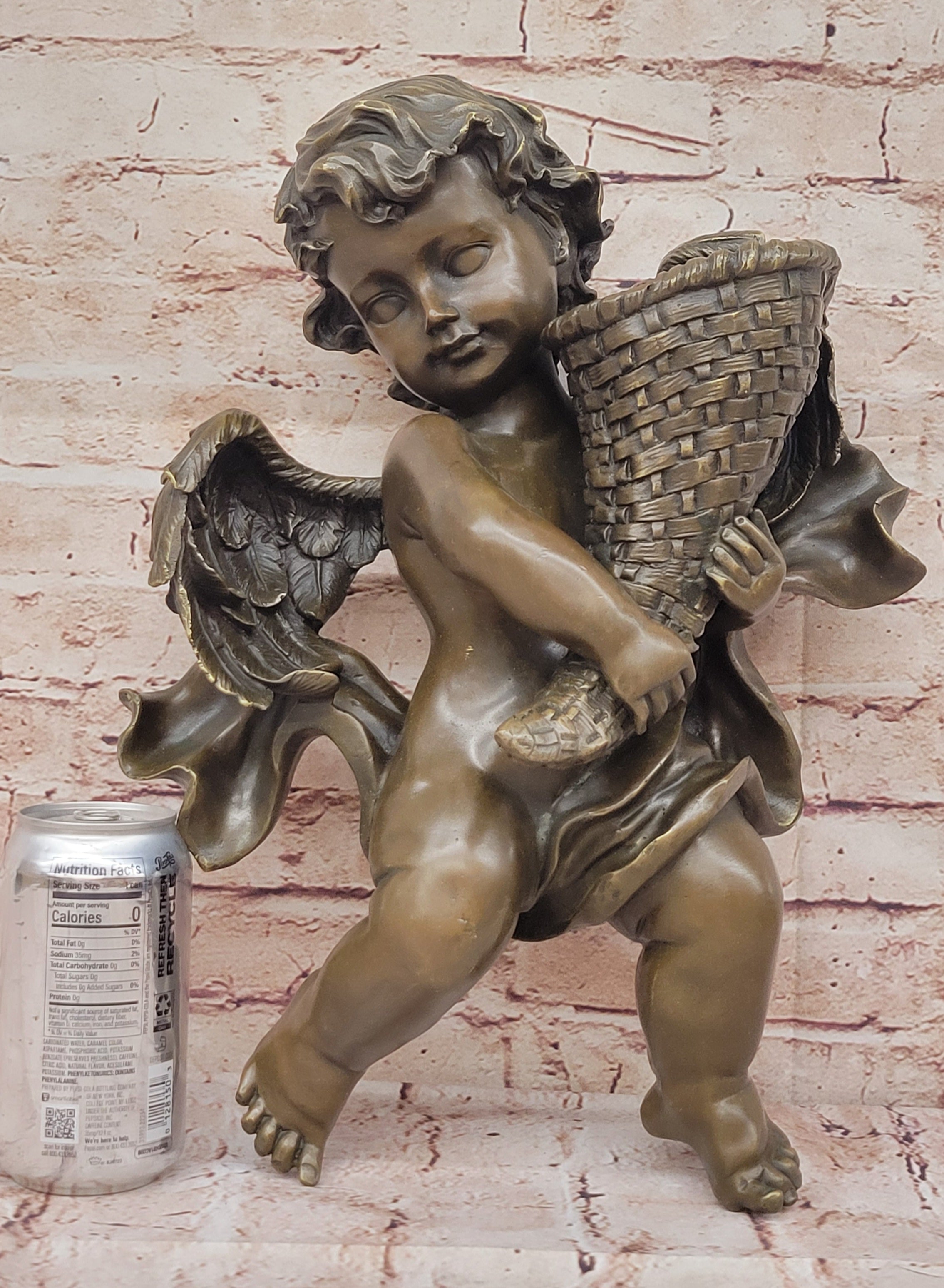 Church Wall Art Mythical Angel Girl Bronze Figurine Figure Art