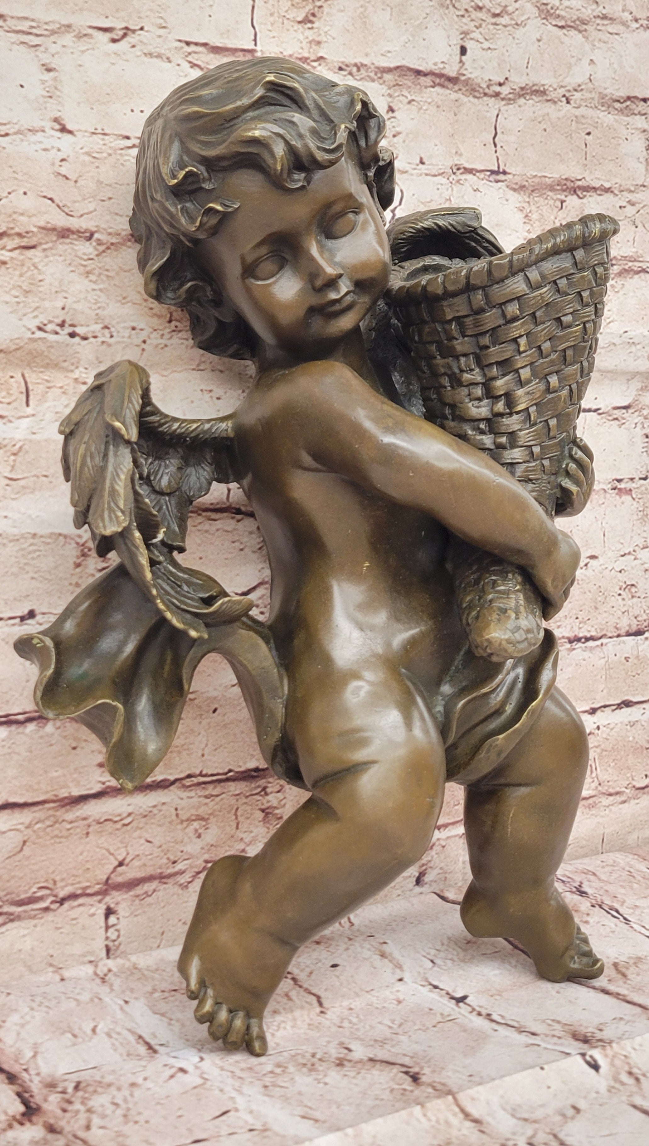 Church Wall Art Mythical Angel Girl Bronze Figurine Figure Art
