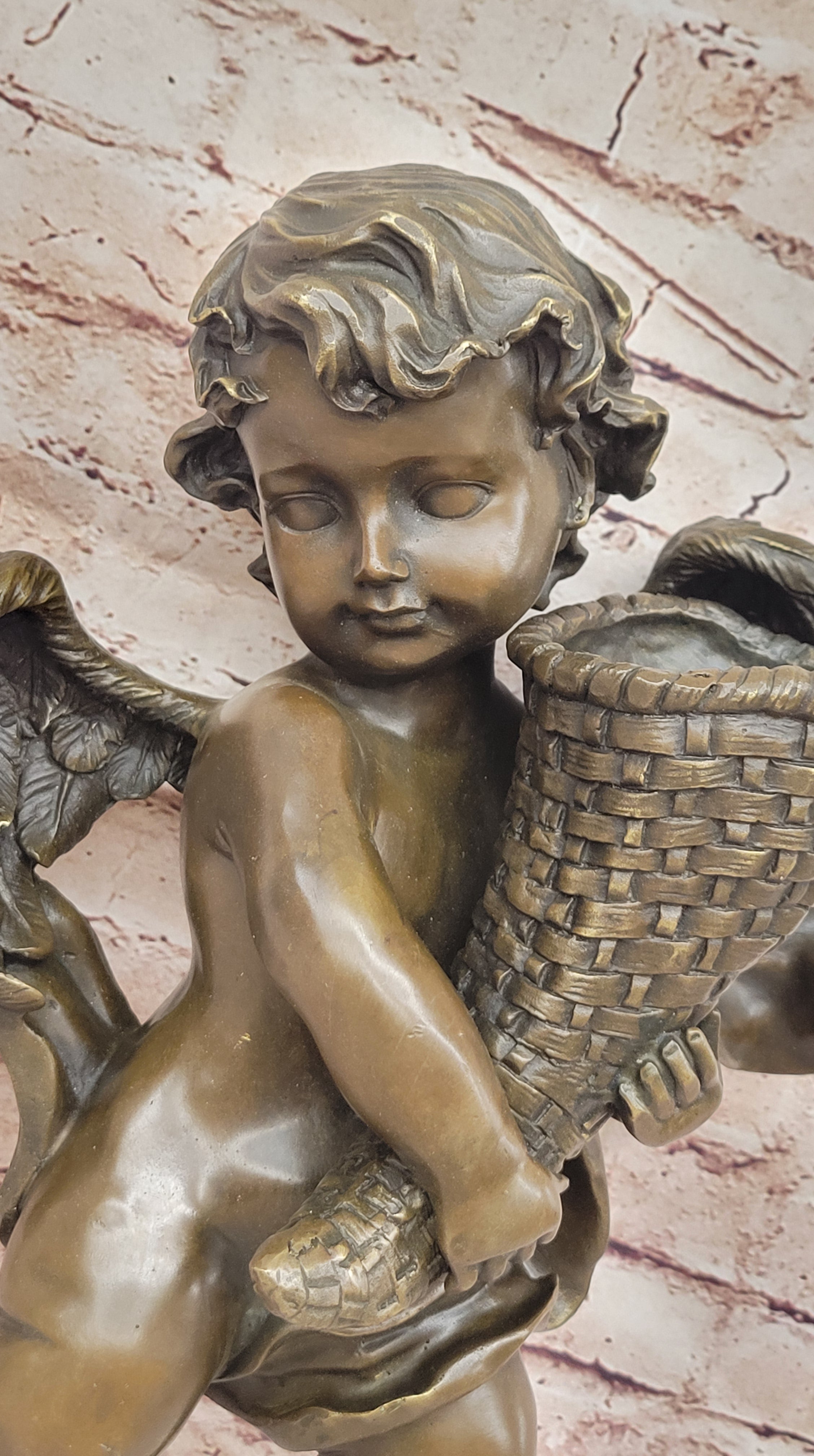 Church Wall Art Mythical Angel Girl Bronze Figurine Figure Art