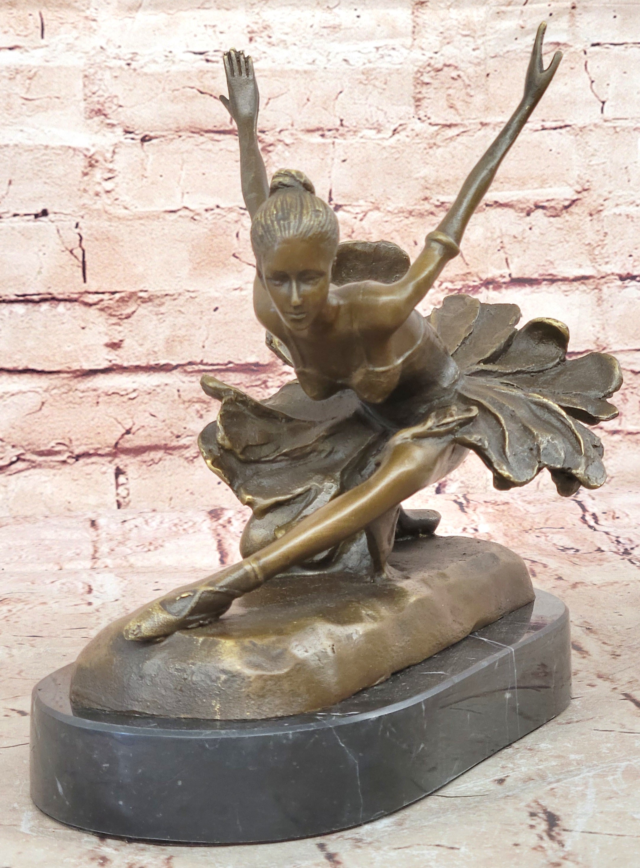 Bronze Statue Home Decor Original Female Dancer Ballet Brown Ballerina Sale