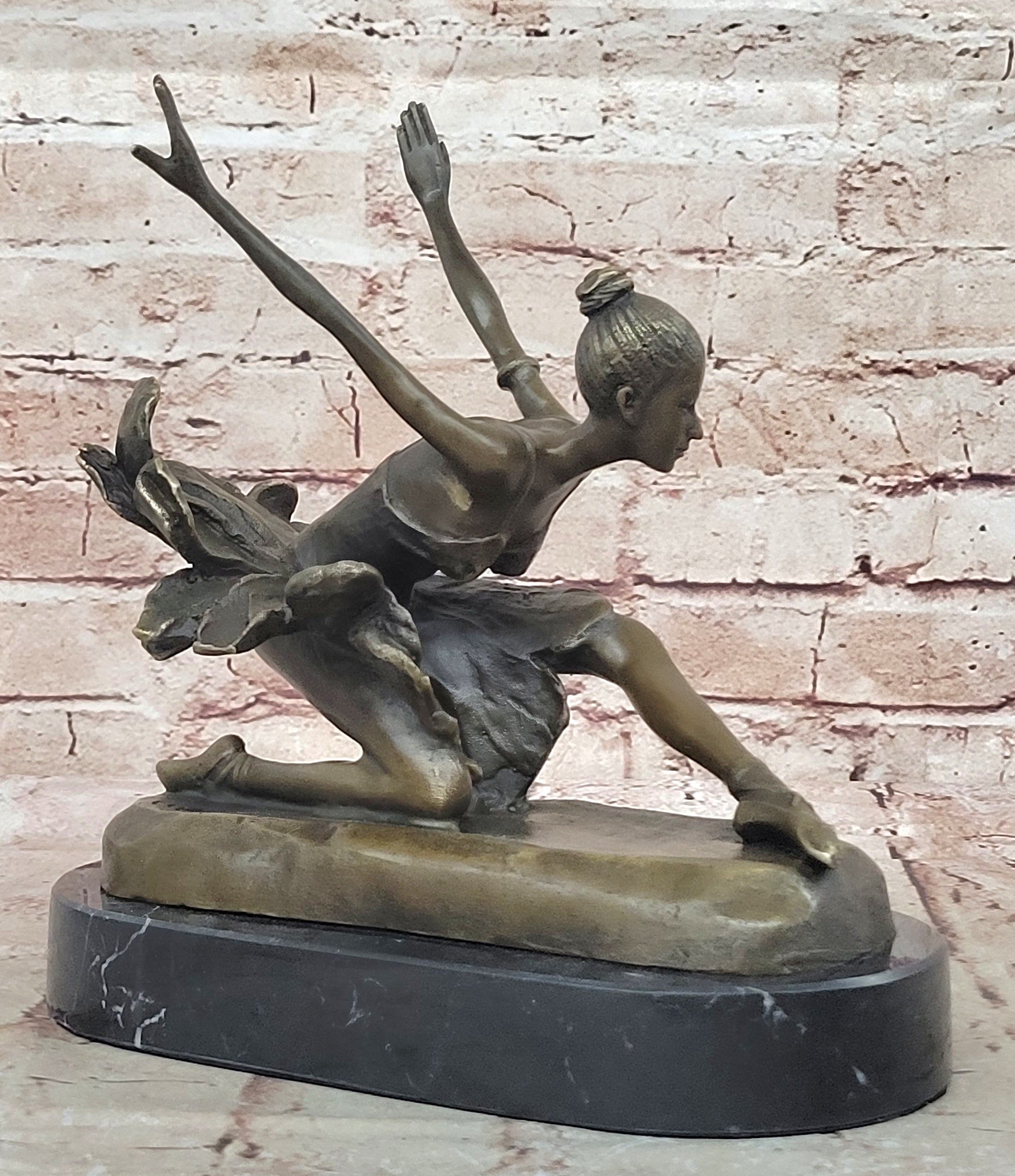 Bronze Statue Home Decor Original Female Dancer Ballet Brown Ballerina Sale