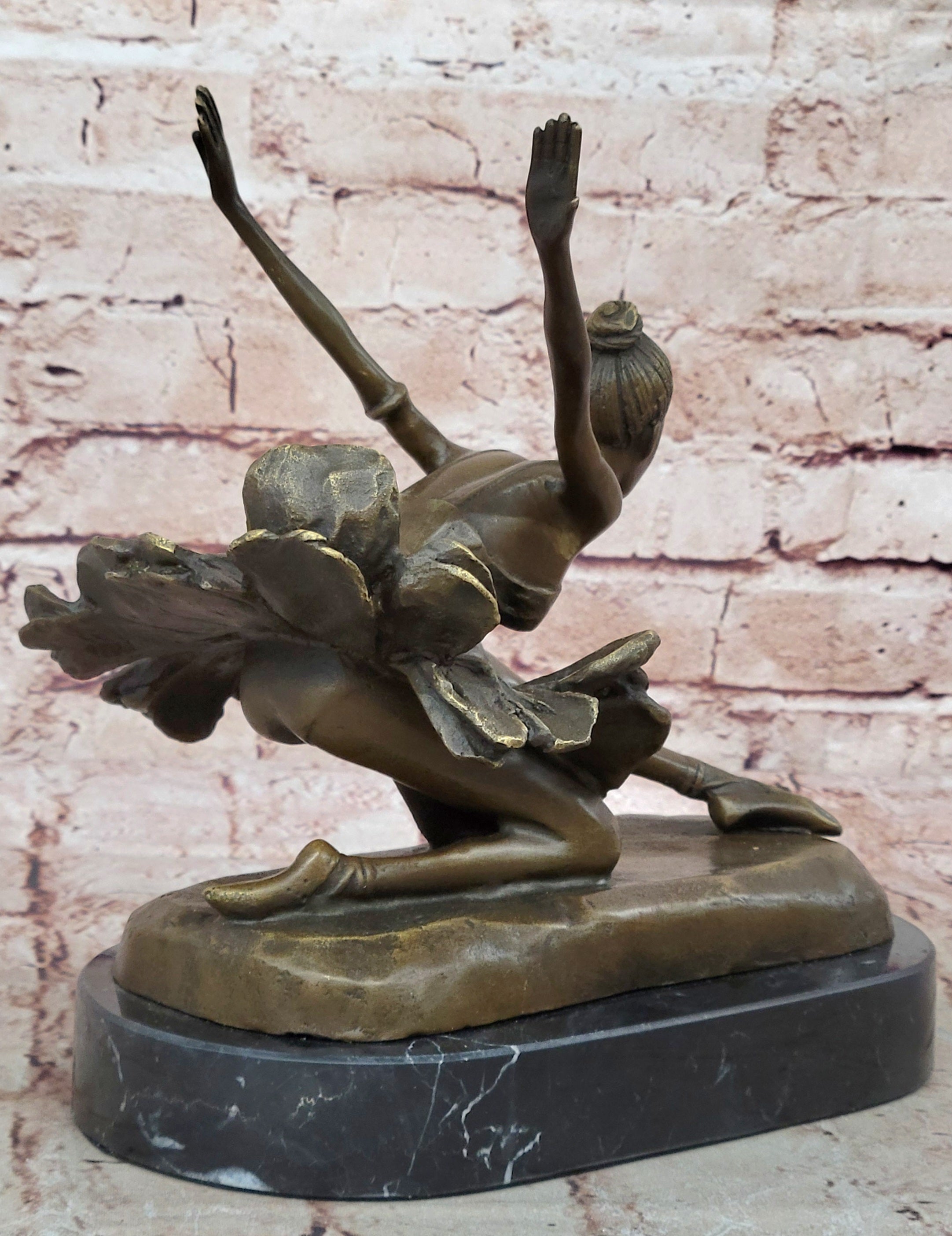 Bronze Statue Home Decor Original Female Dancer Ballet Brown Ballerina Sale