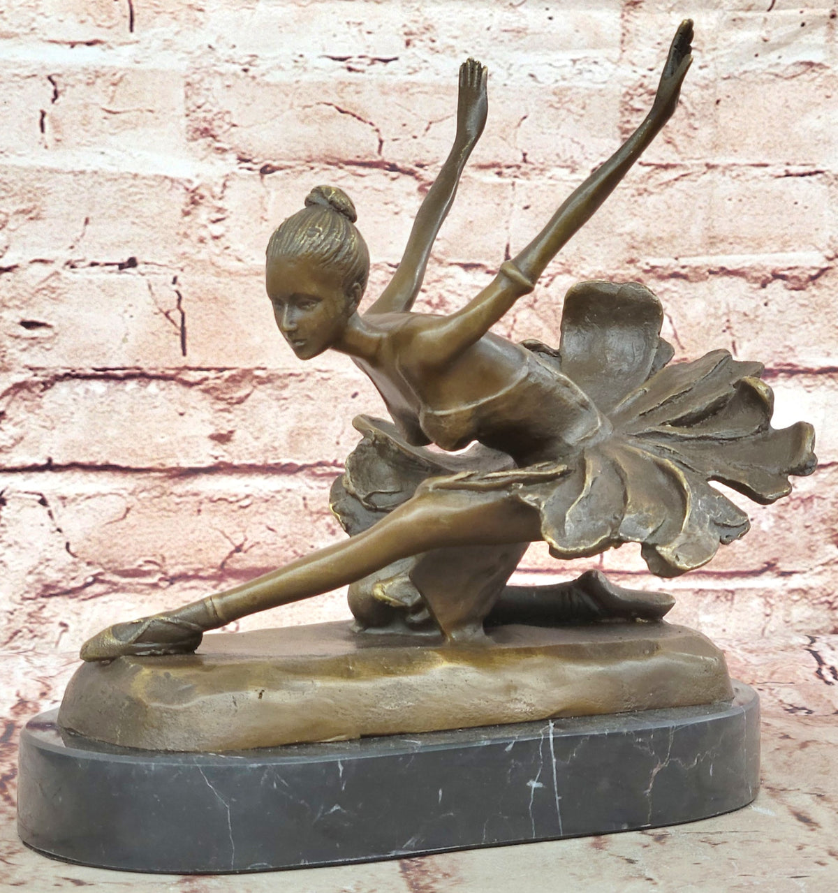 Bronze Statue Home Decor Original Female Dancer Ballet Brown Ballerina Sale