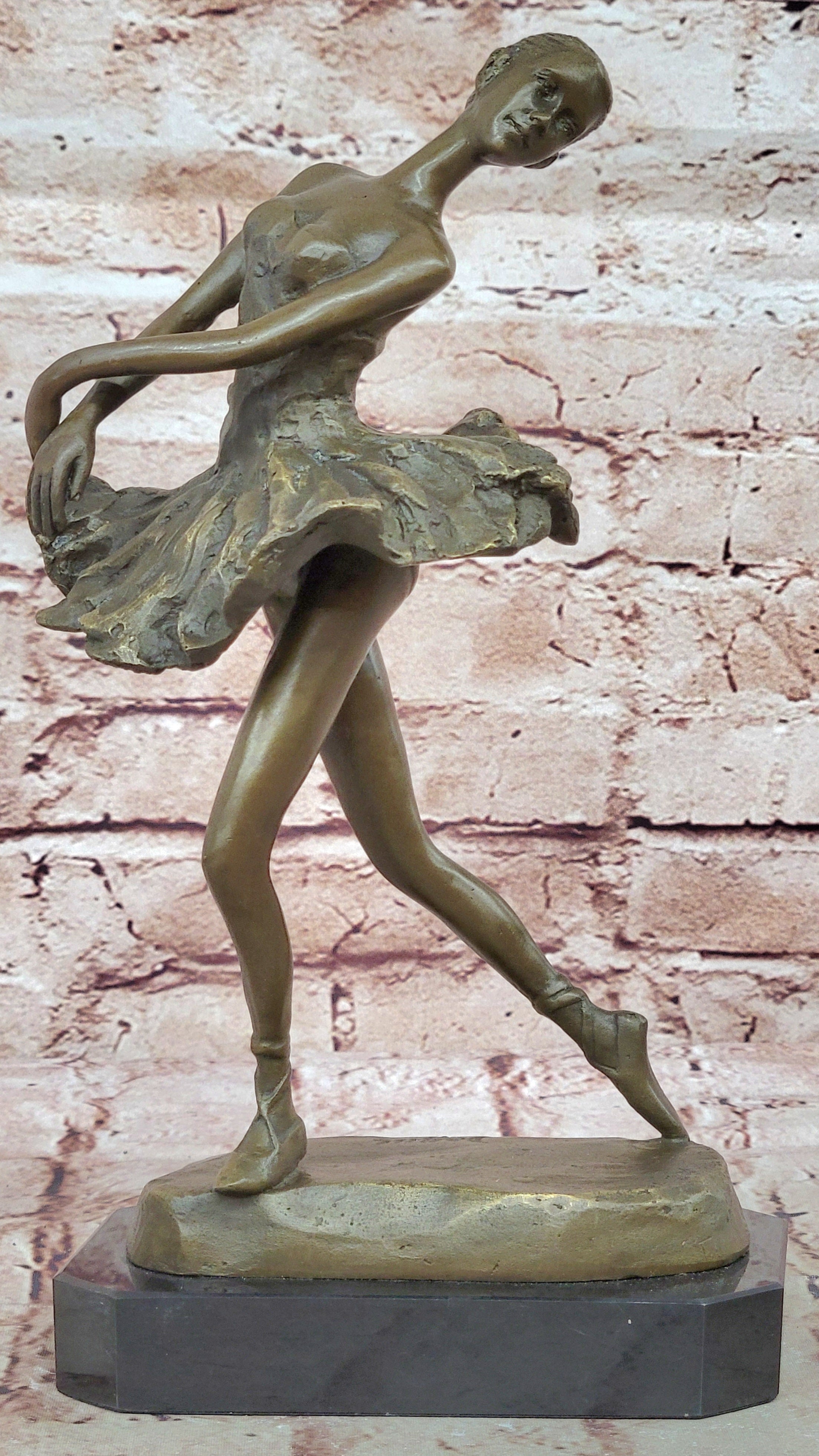 Handcrafted Detailed Little Ballerina Modern Art Bronze Sculpture Figurine