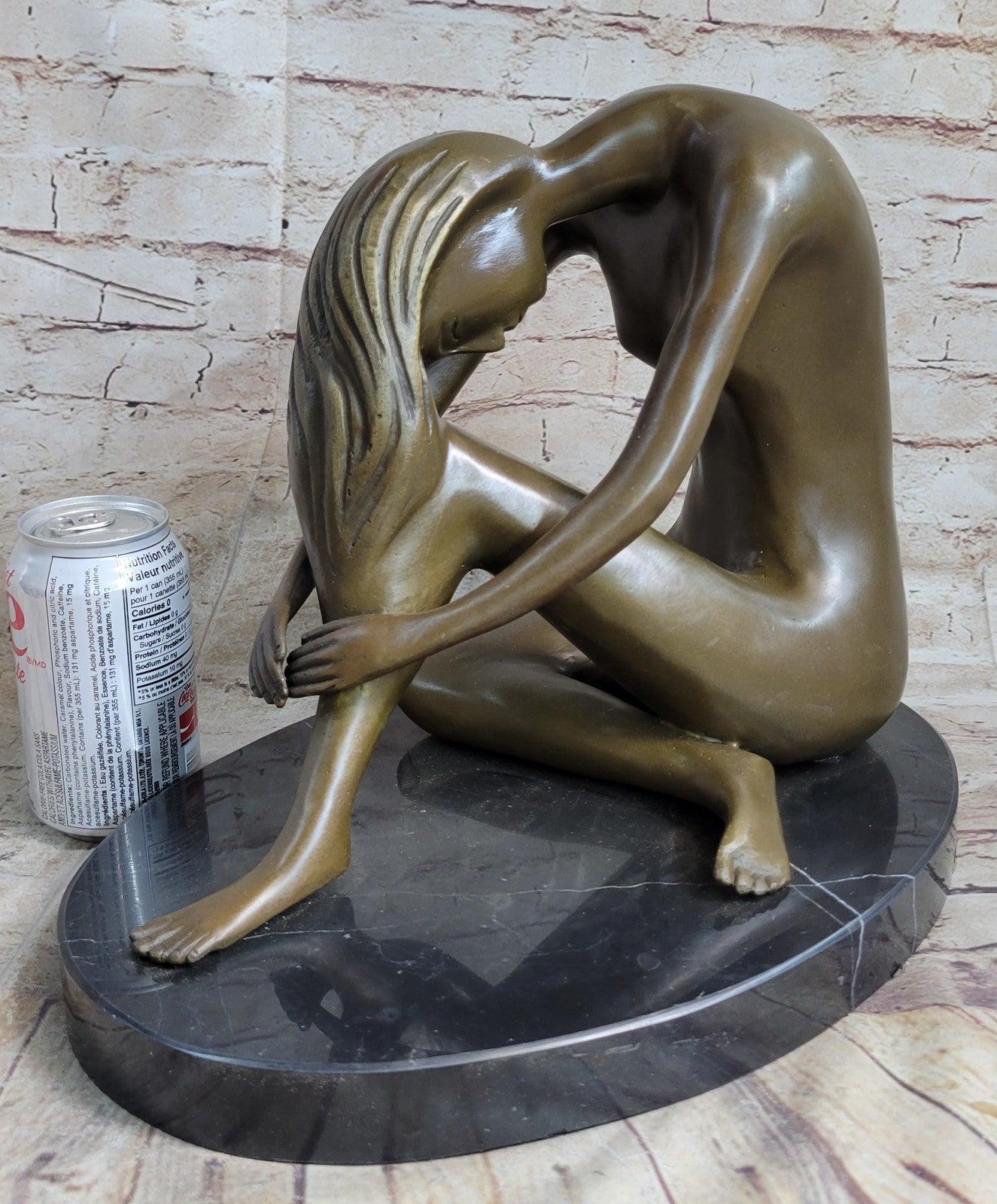 BRONZE NUDE WOMAN Girl Model Erotic Risque sculpture statue Figure Figurine