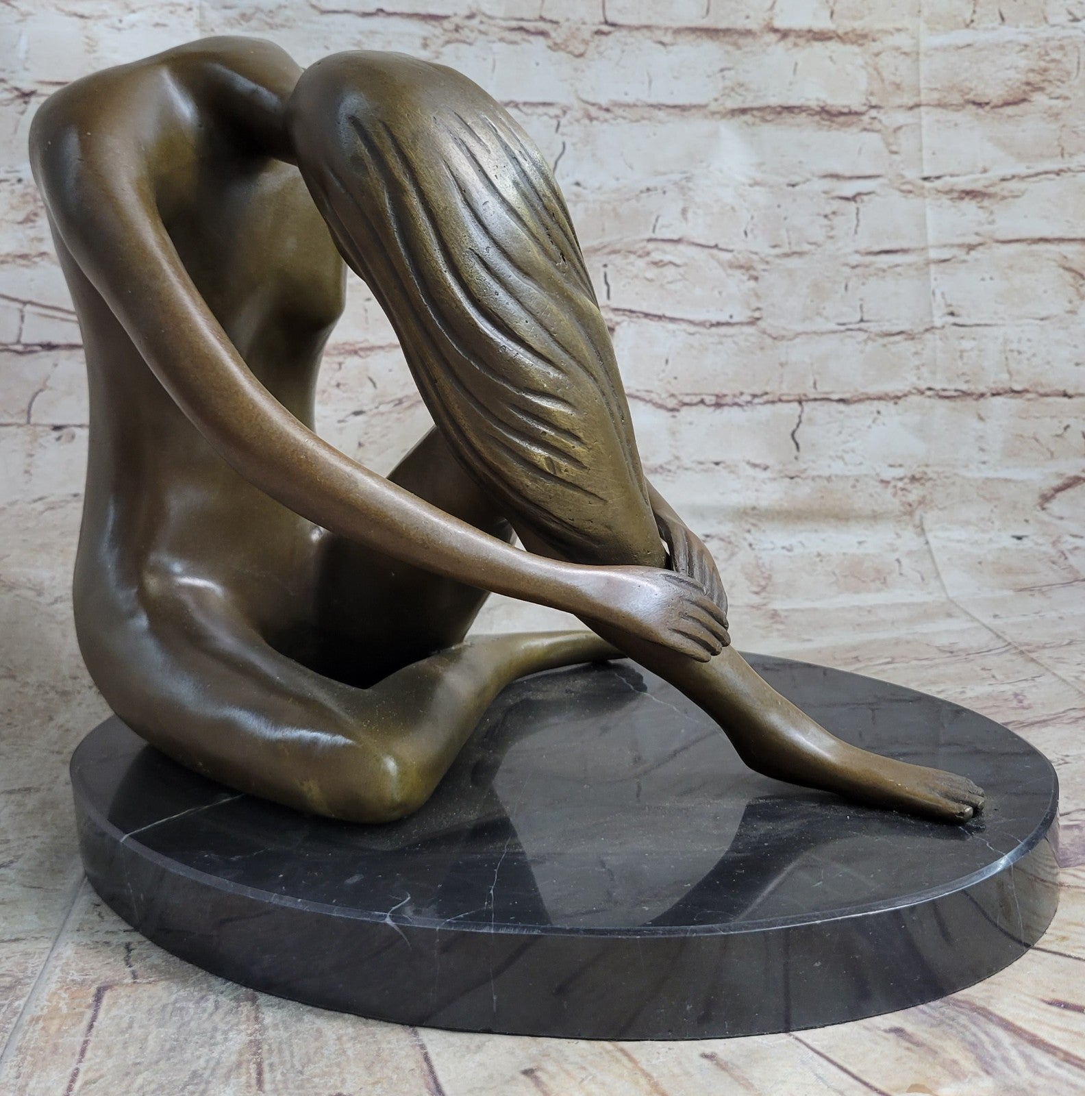 BRONZE NUDE WOMAN Girl Model Erotic Risque sculpture statue Figure Figurine