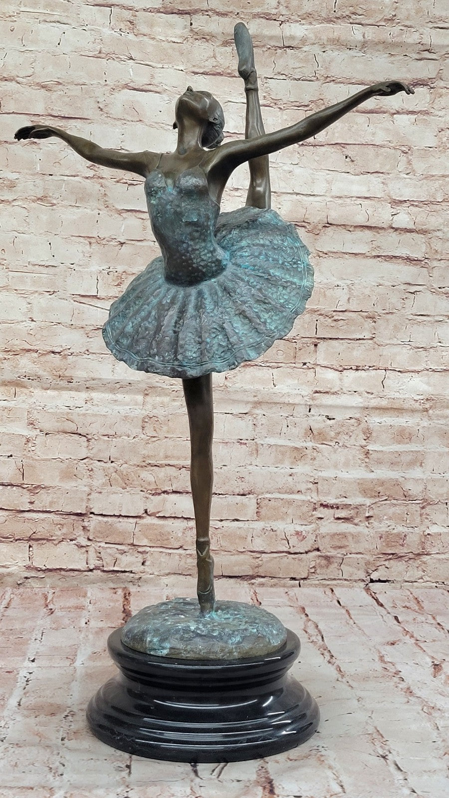 100% Solid Genuine Bronze Ballet Dancer Statue French Ballerina by Collet