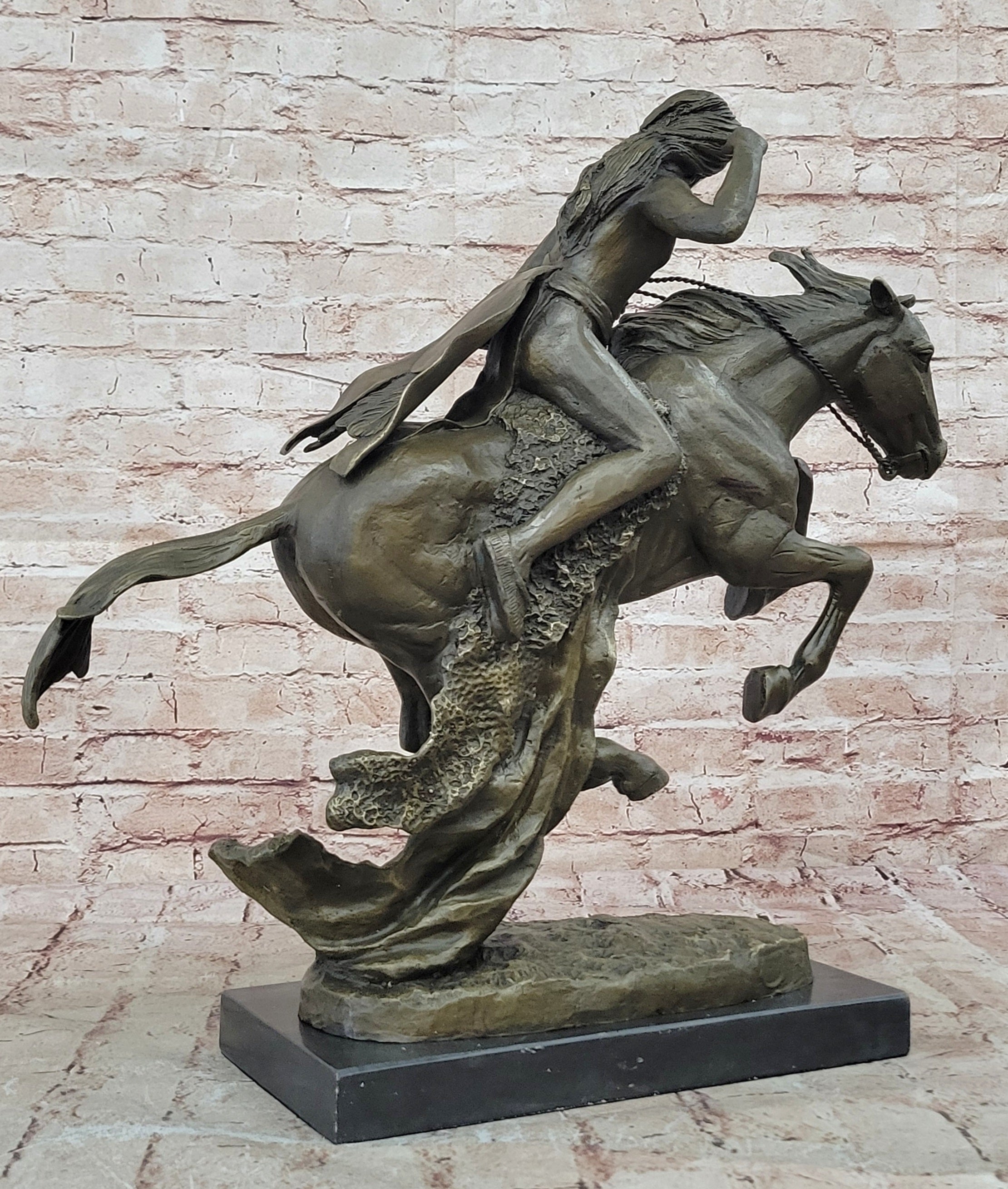 Cheyenne Bronze Sculpture/Statue by Frederic Remington LARGE Los Wax Method Sale