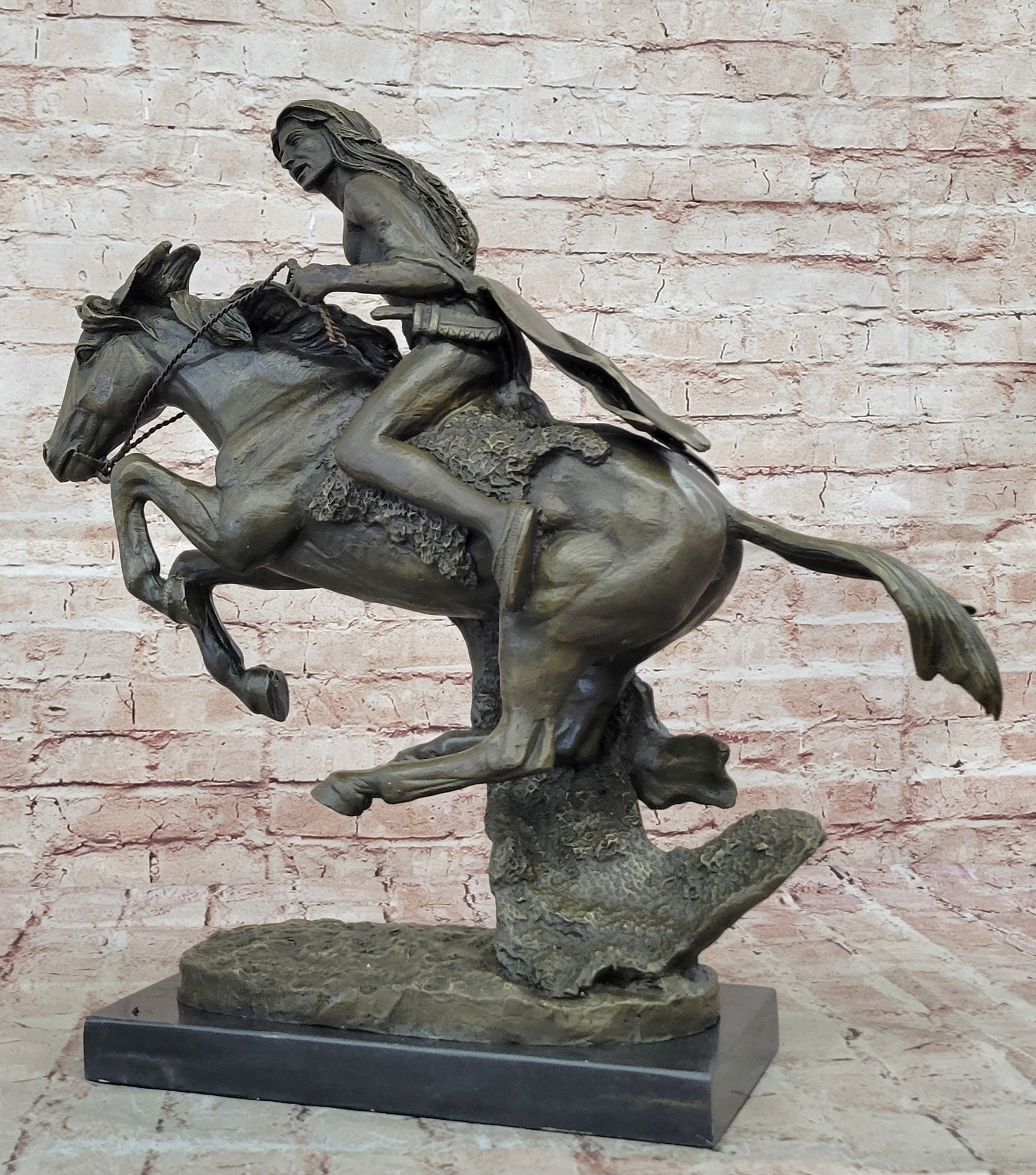 Cheyenne Bronze Sculpture/Statue by Frederic Remington LARGE Los Wax Method Sale