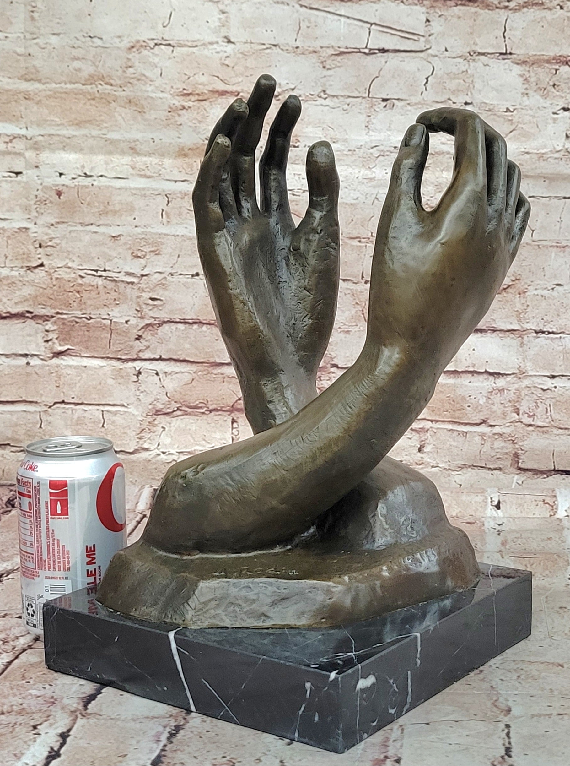 Captivating "The Cathedral" Bronze Statue by Rodin - Office Decor and Art Collectible