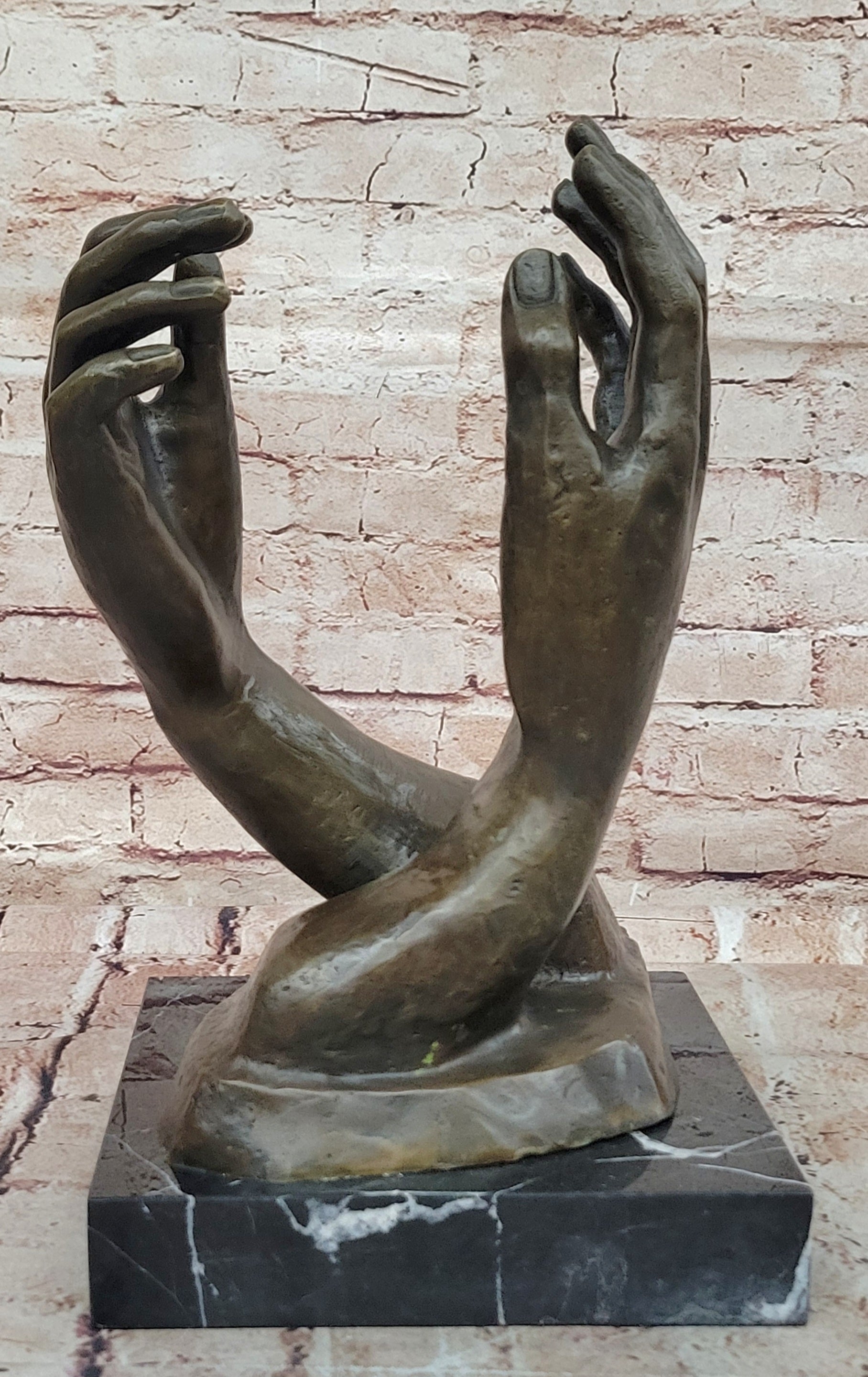 Captivating "The Cathedral" Bronze Statue by Rodin - Office Decor and Art Collectible