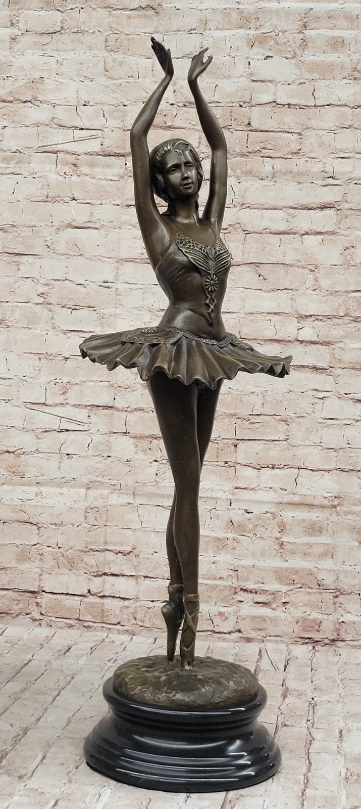 Sculpture by Swiss Artist Collet Bronze w/ Brown Patina Ballerina Limited Edition