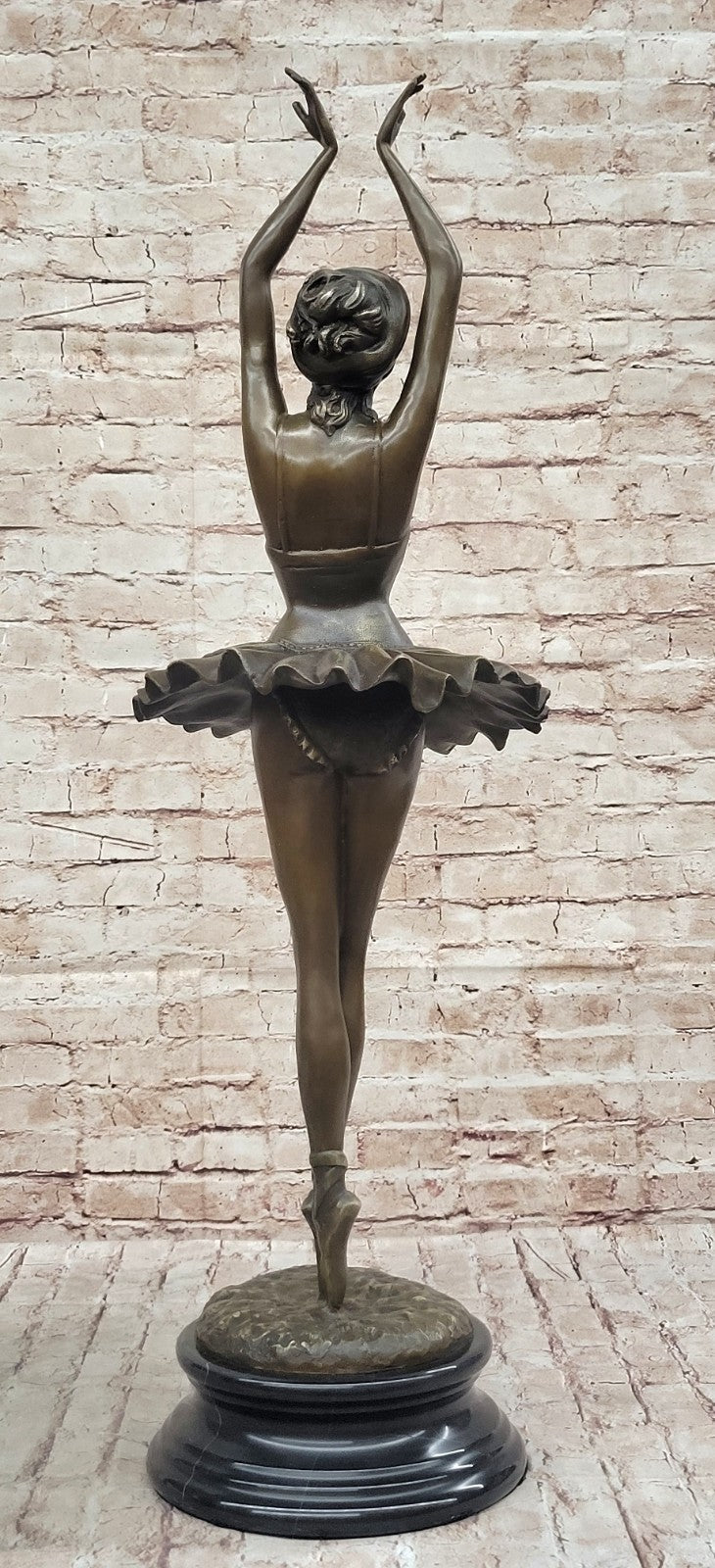 Sculpture by Swiss Artist Collet Bronze w/ Brown Patina Ballerina Limited Edition