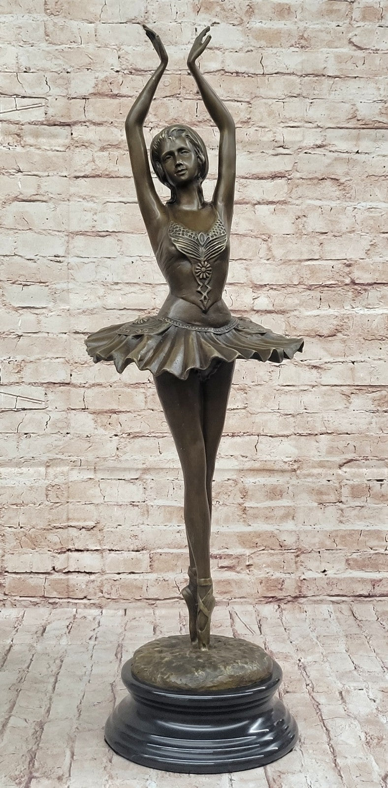 Sculpture by Swiss Artist Collet Bronze w/ Brown Patina Ballerina Limited Edition