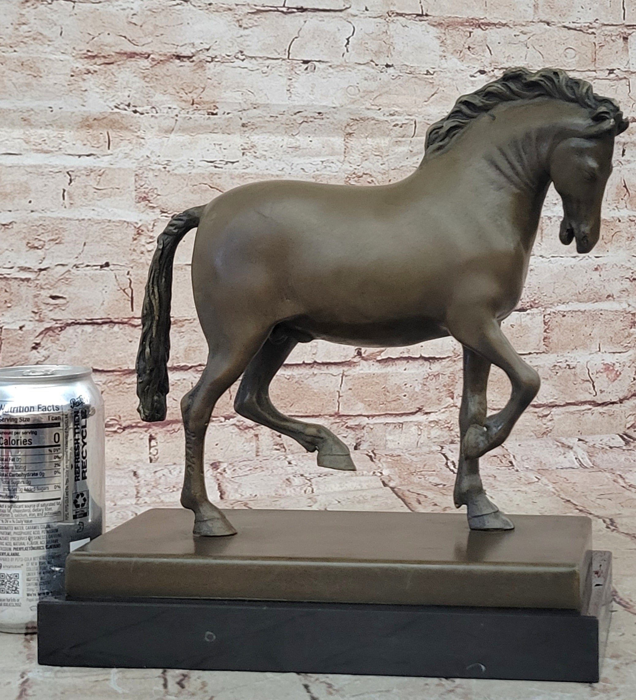 Large Tang Horse by Barye Art Deco Modern Bronze Sculpture Marble Figurine Gift