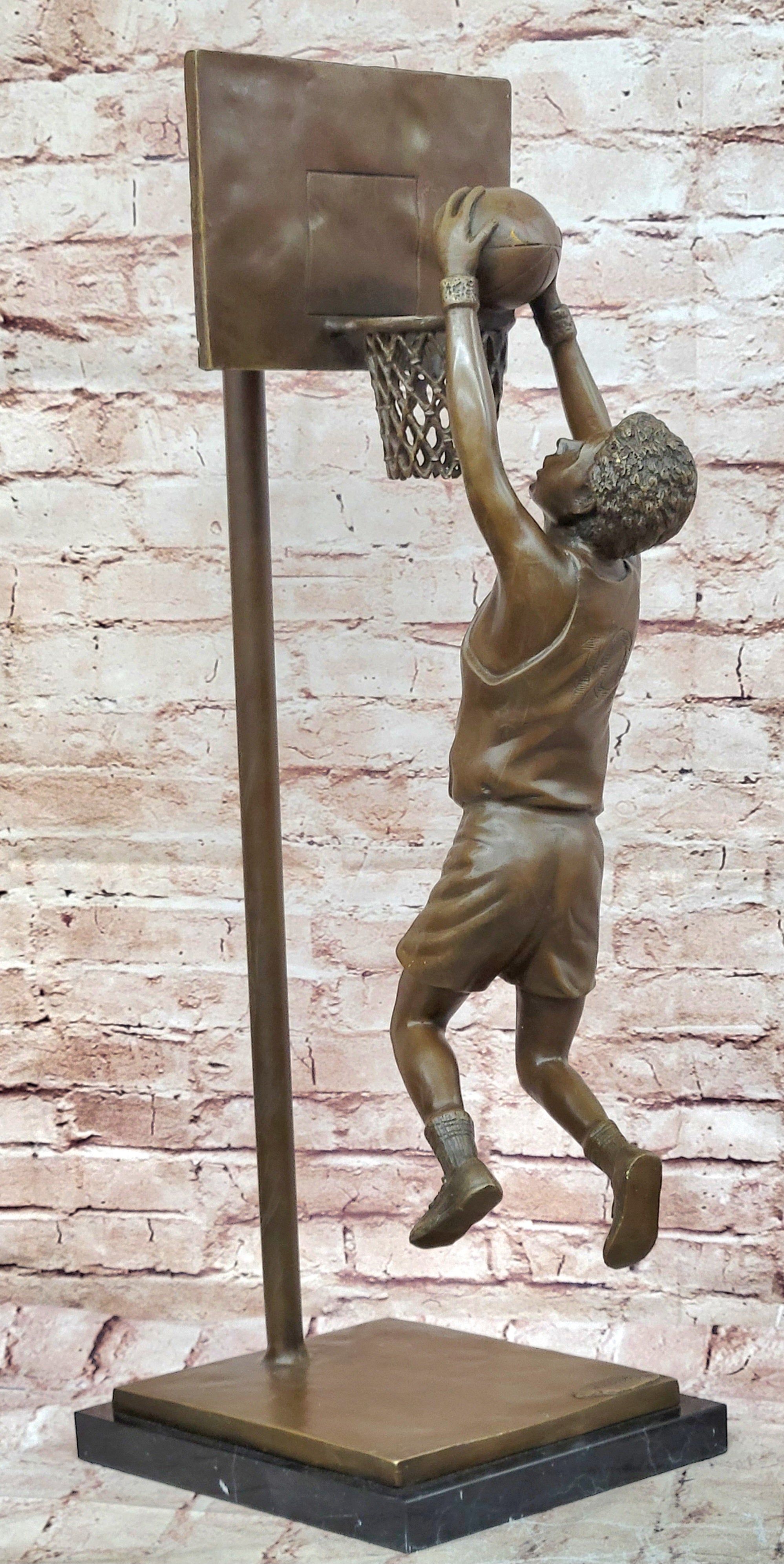 Basketball Player Athlete NBA Bronze Statue Sculpture Figurine Trophy Figure Art