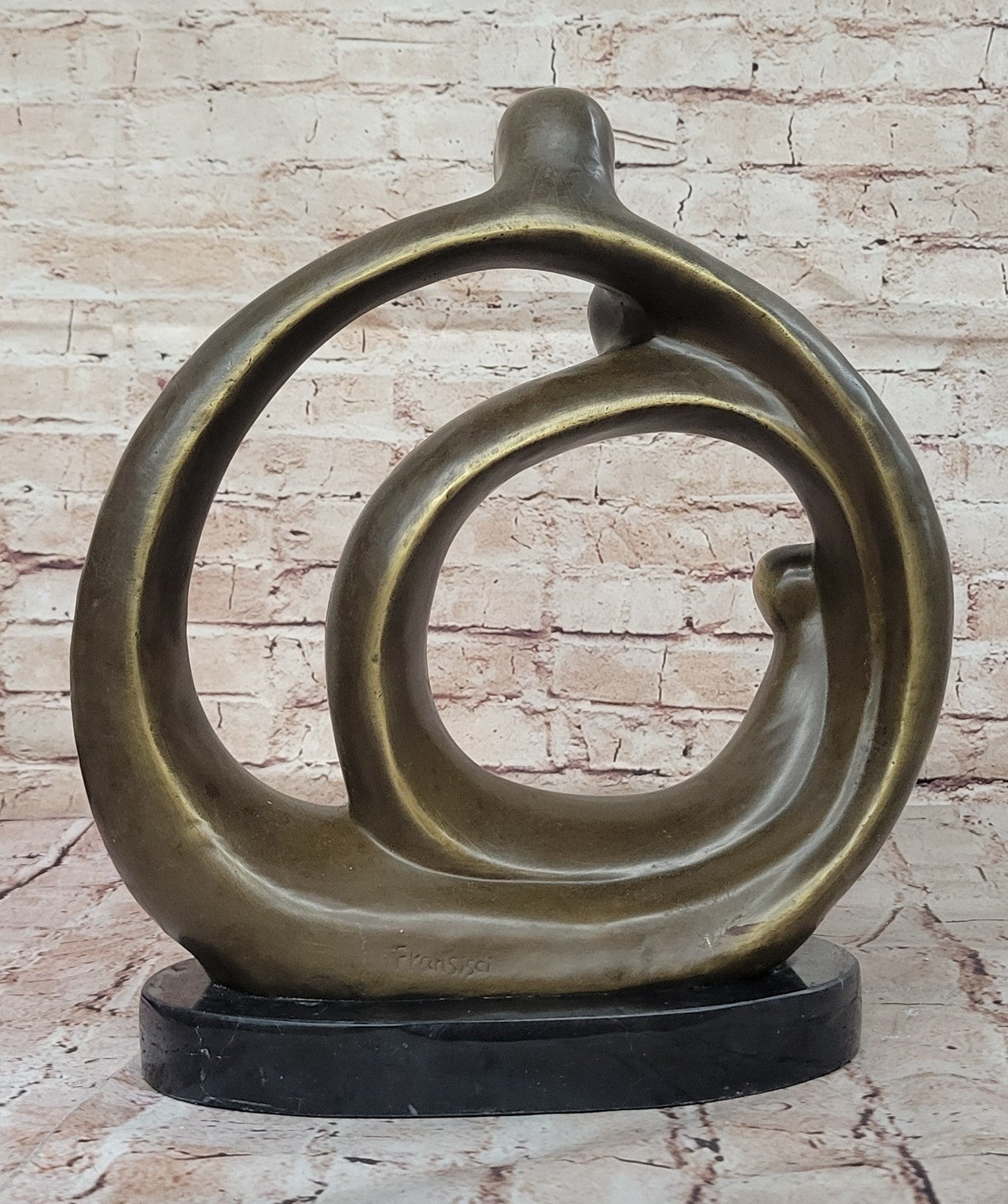 Abstract Modern Romance Bronze Statue by Fransisci Lost Wax