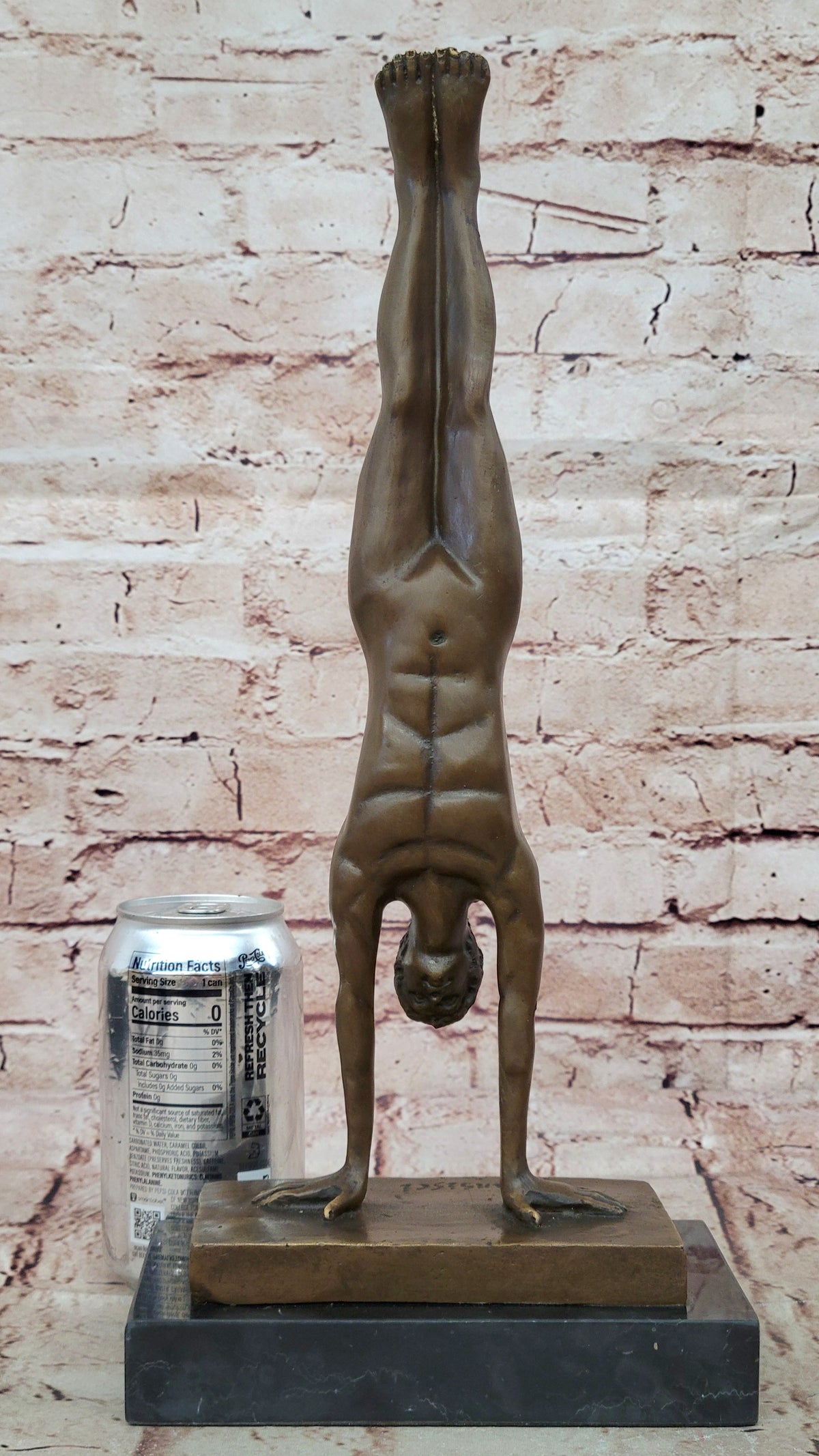 Bronze Sculpture Hand Stand Gymnast Figurine Hot Cast Lost Wax Method Fransisci