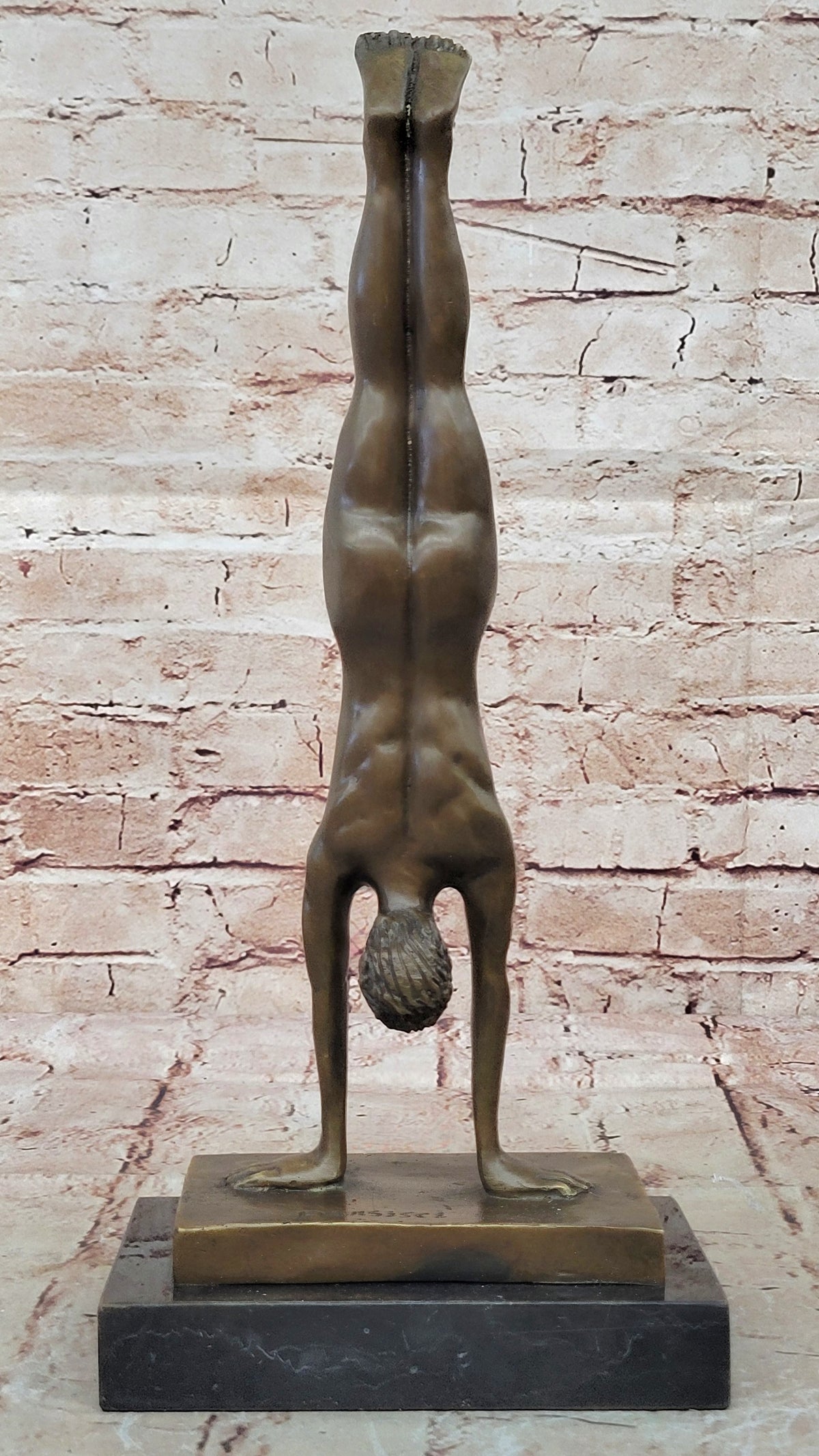 Bronze Sculpture Hand Stand Gymnast Figurine Hot Cast Lost Wax Method Fransisci