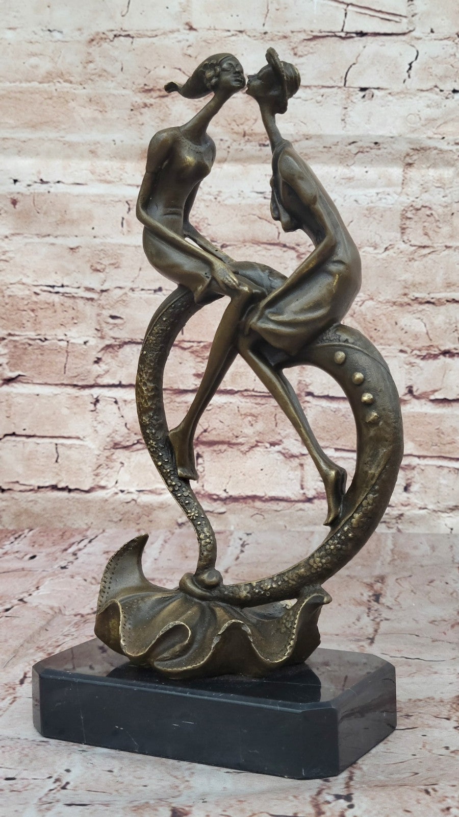 Buy Collet’s Eternal Love Bronze Sculpture – Abstract Art Statue on Marble Base