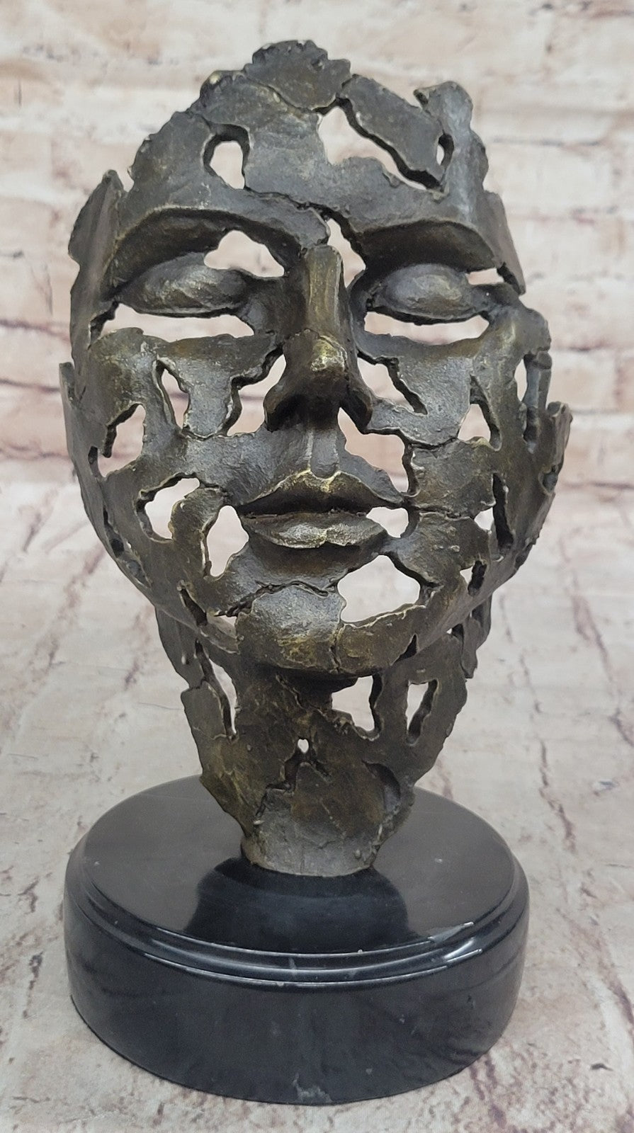 Fine Art Bronze Sculpture Salvador Dali Woman with Face Mask Collectible Statue
