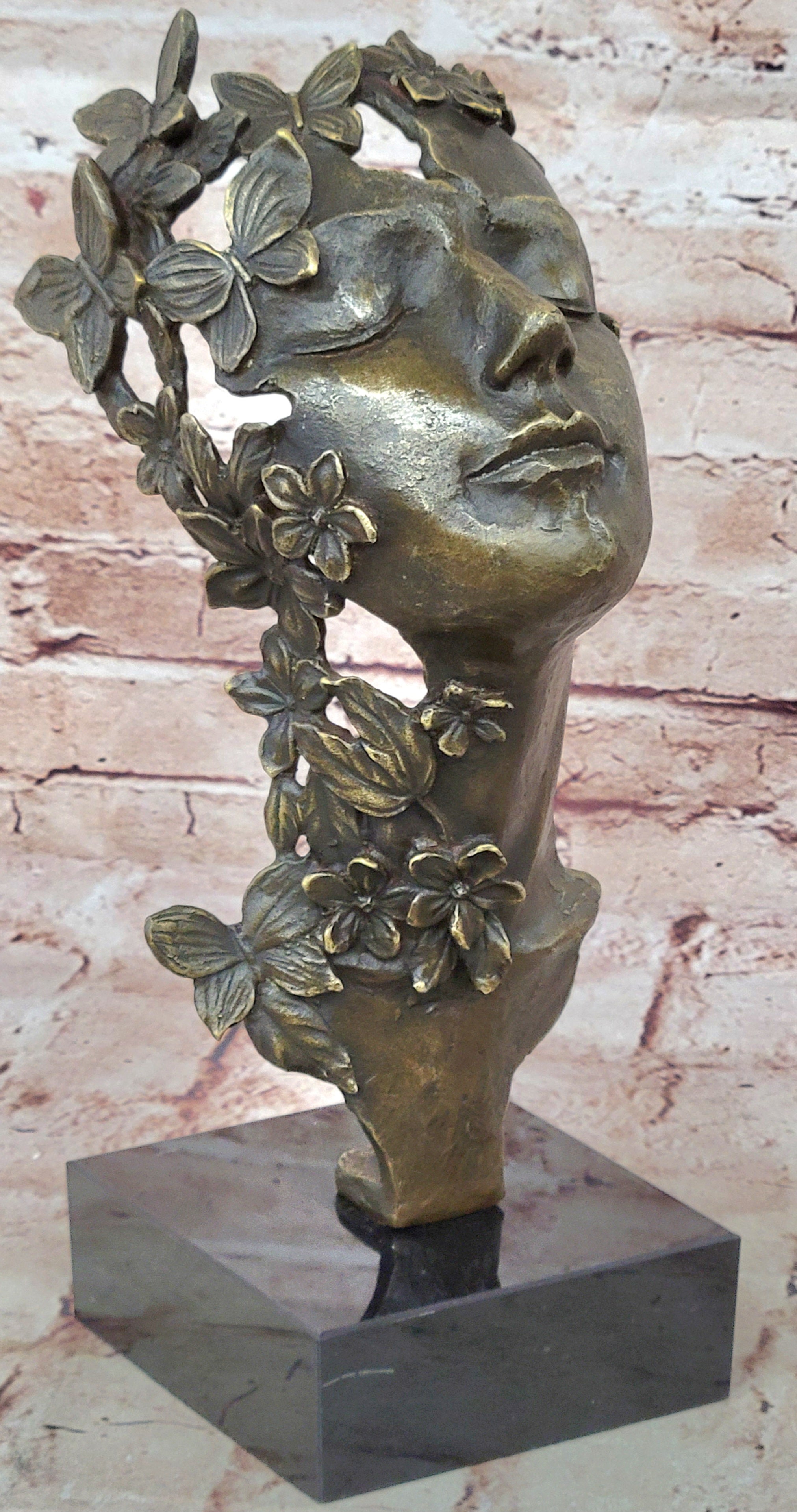 Collector Edition Bronze Statue: Salvador Dali Relaxed Woman with Butterfly