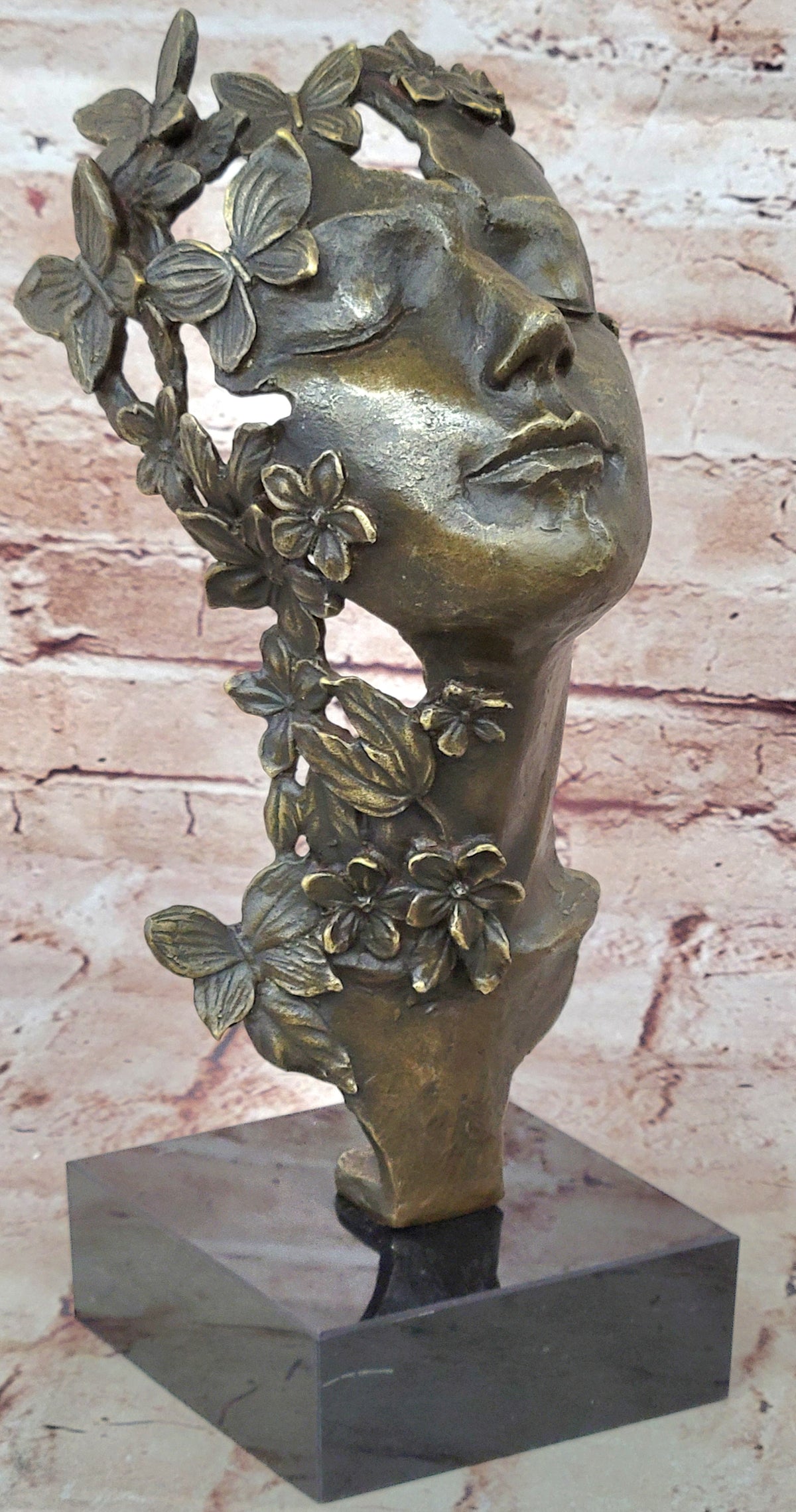 Collector Edition Bronze Statue: Salvador Dali Relaxed Woman with Butterfly