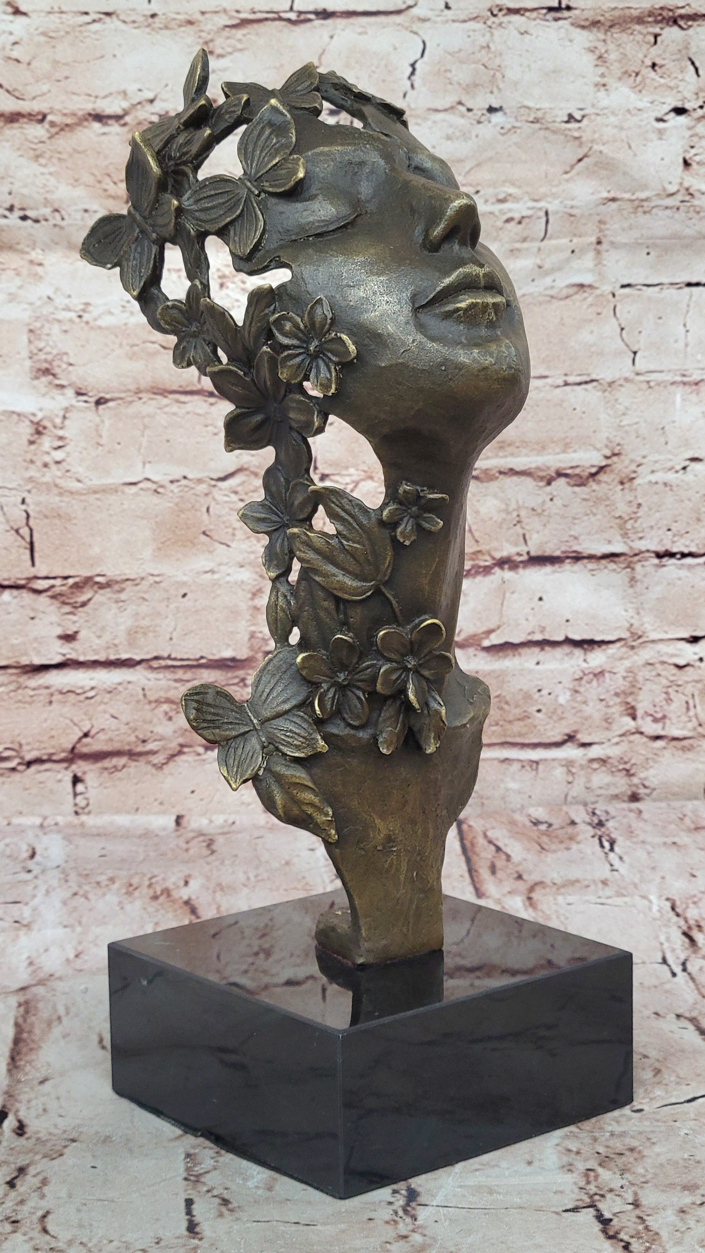 Collector Edition Bronze Statue: Salvador Dali Relaxed Woman with Butterfly