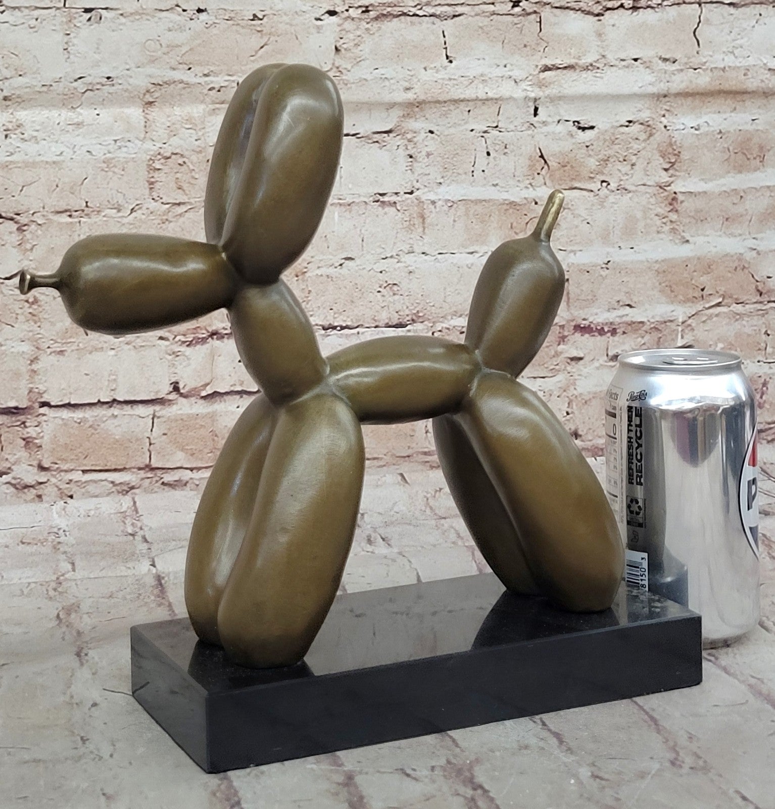 Hand Made Bronze Balloon Dog Statue: Mid Century Artwork Collectible Sale