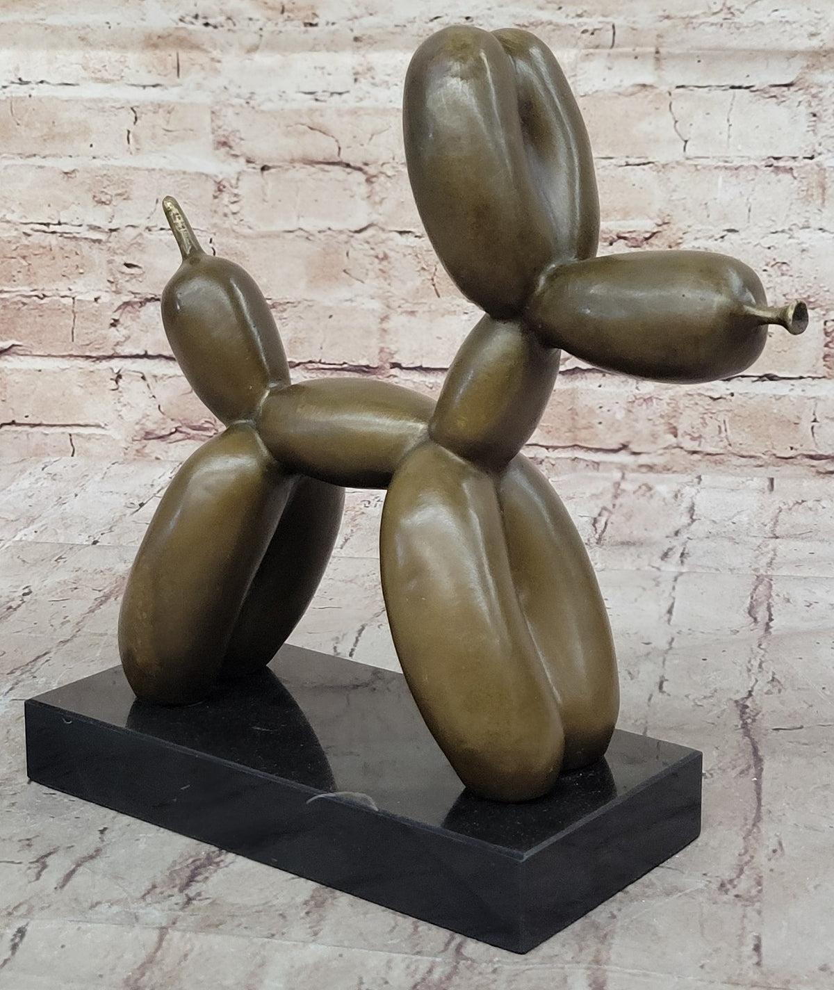 Hand Made Bronze Balloon Dog Statue: Mid Century Artwork Collectible Sale