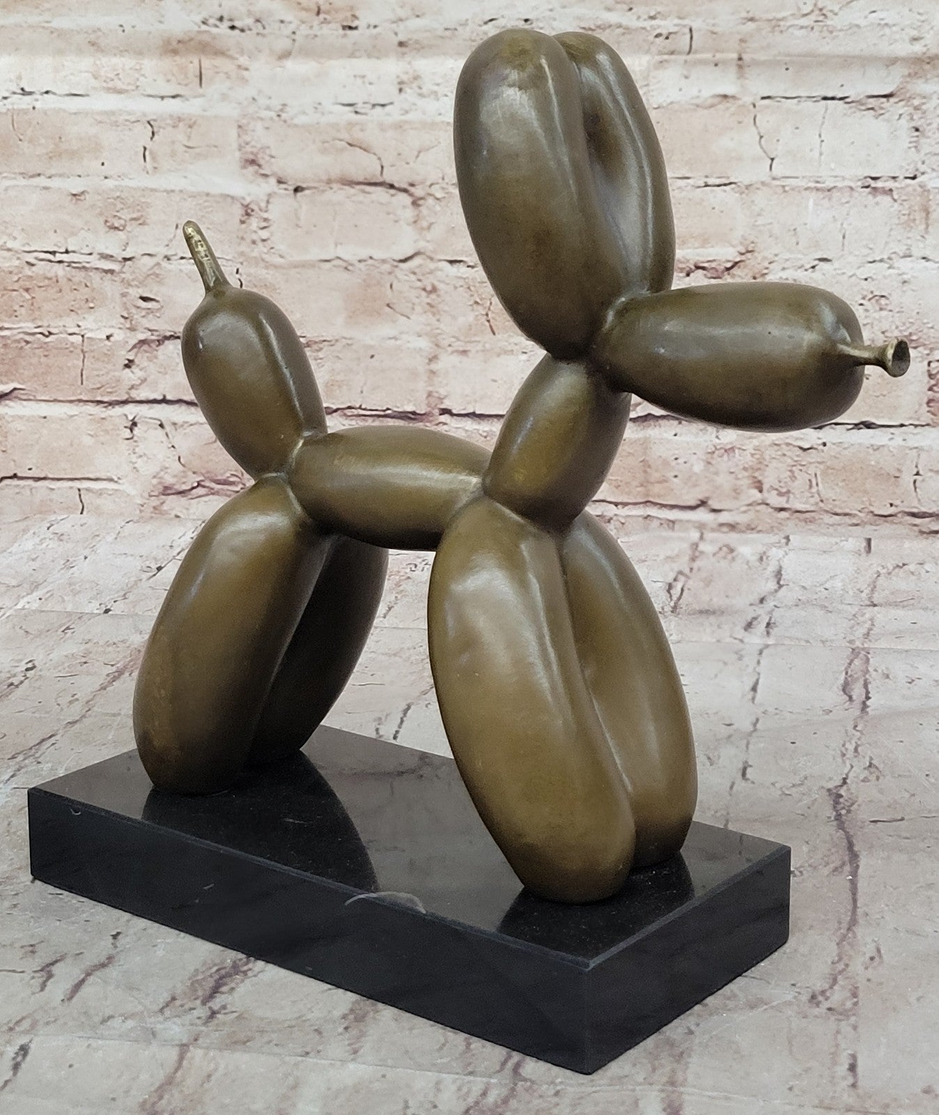 Hand Made Bronze Balloon Dog Statue: Mid Century Artwork Collectible Sale