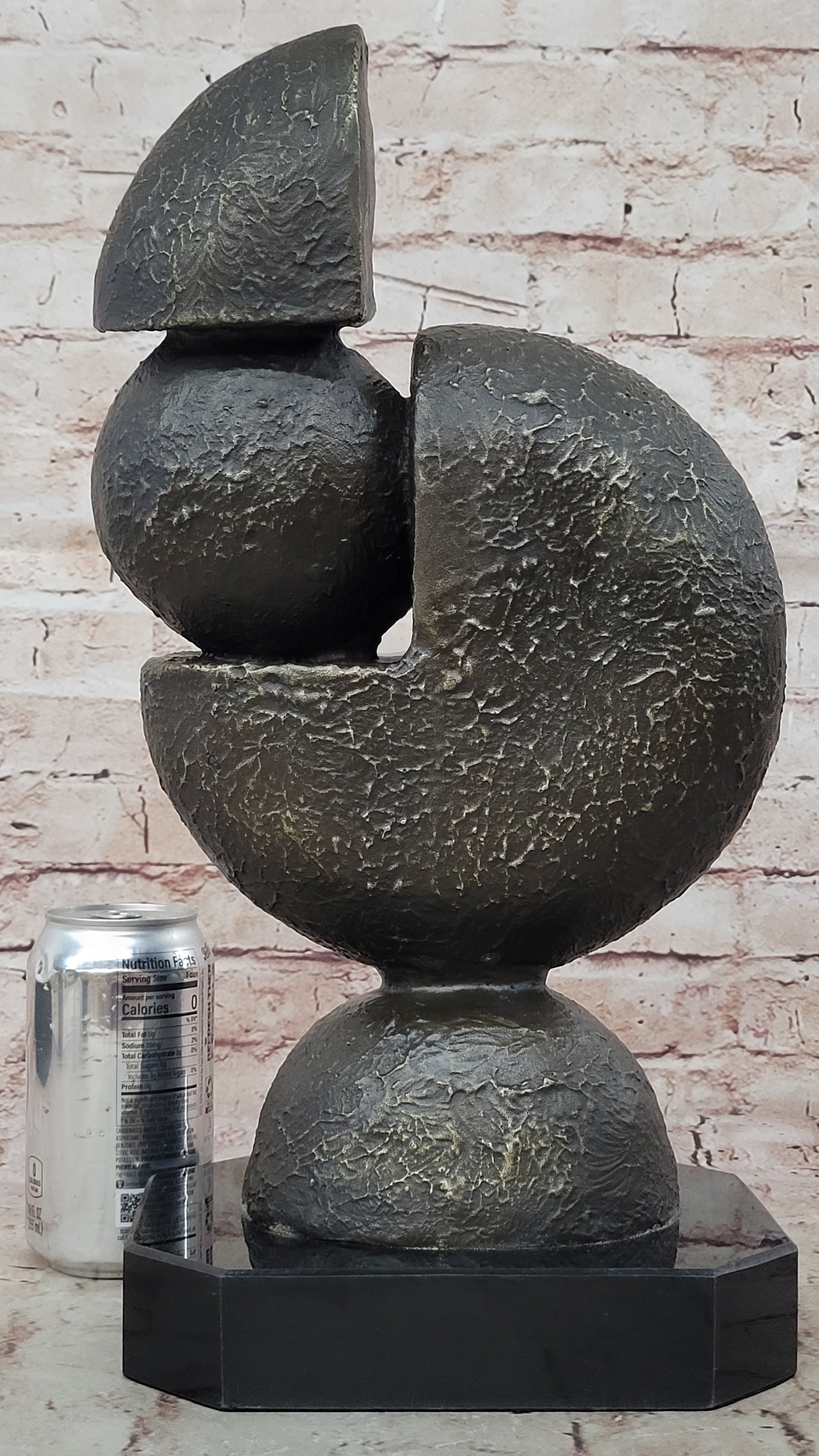 Hand Made Bronze Pac-Man Sculpture by Fransisci: Childhood Arcade Trophy Decor