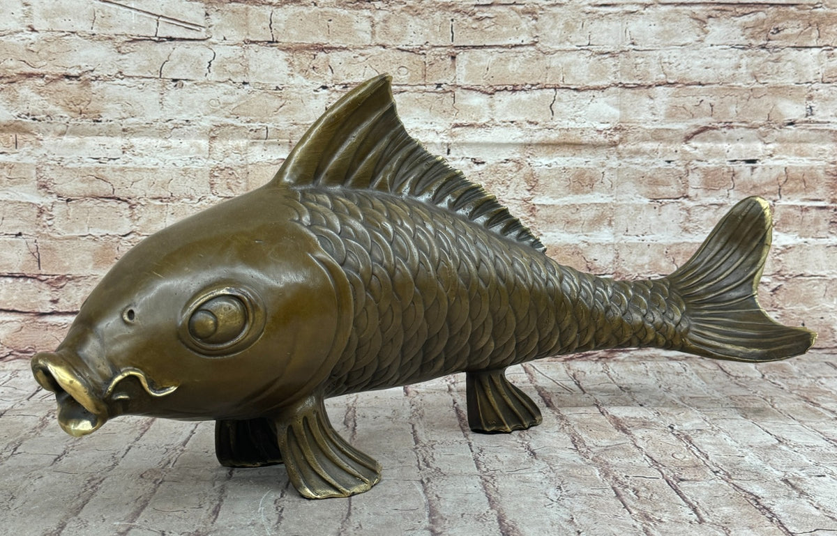 Marius Sea Life Bronze Sculpture: Hot Cast Fish Statue for Garden or Indoor Decor