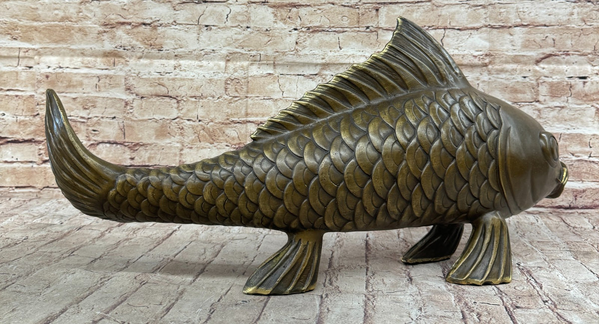 Marius Sea Life Bronze Sculpture: Hot Cast Fish Statue for Garden or Indoor Decor