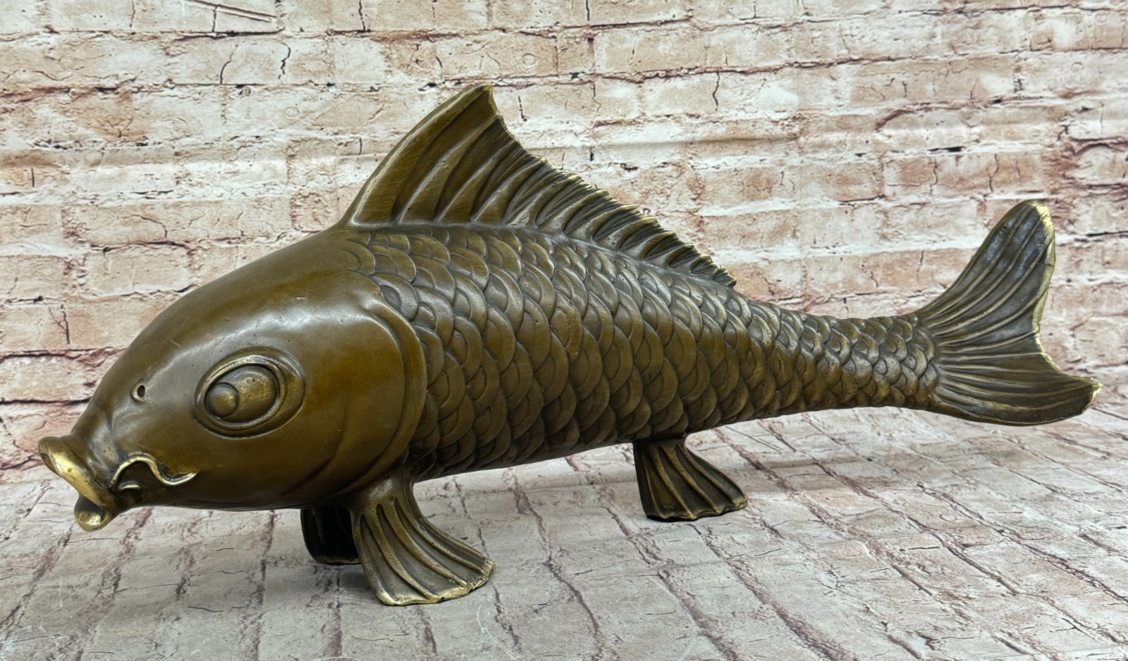 Marius Sea Life Bronze Sculpture: Hot Cast Fish Statue for Garden or Indoor Decor
