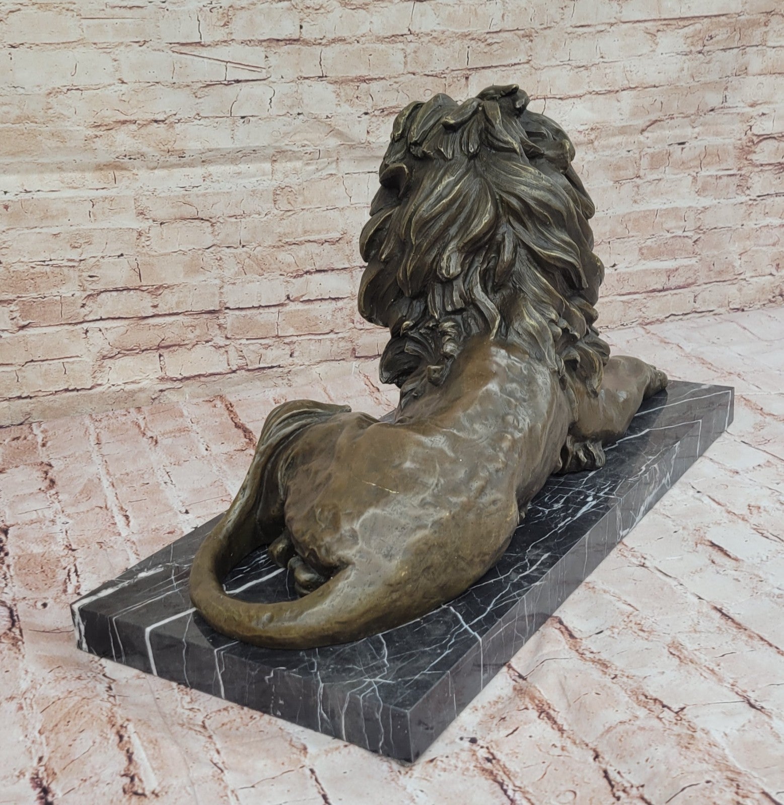 King of the Jungle Bronze Lion Sculpture: Collector`s Edition by Barye Figure