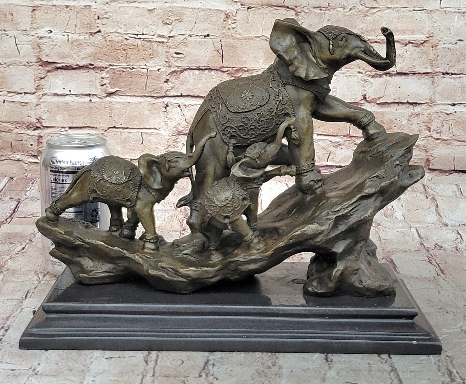 Museum Quality Elephant Family Bronze Sculpture | Artistic Wildlife Statue Sale