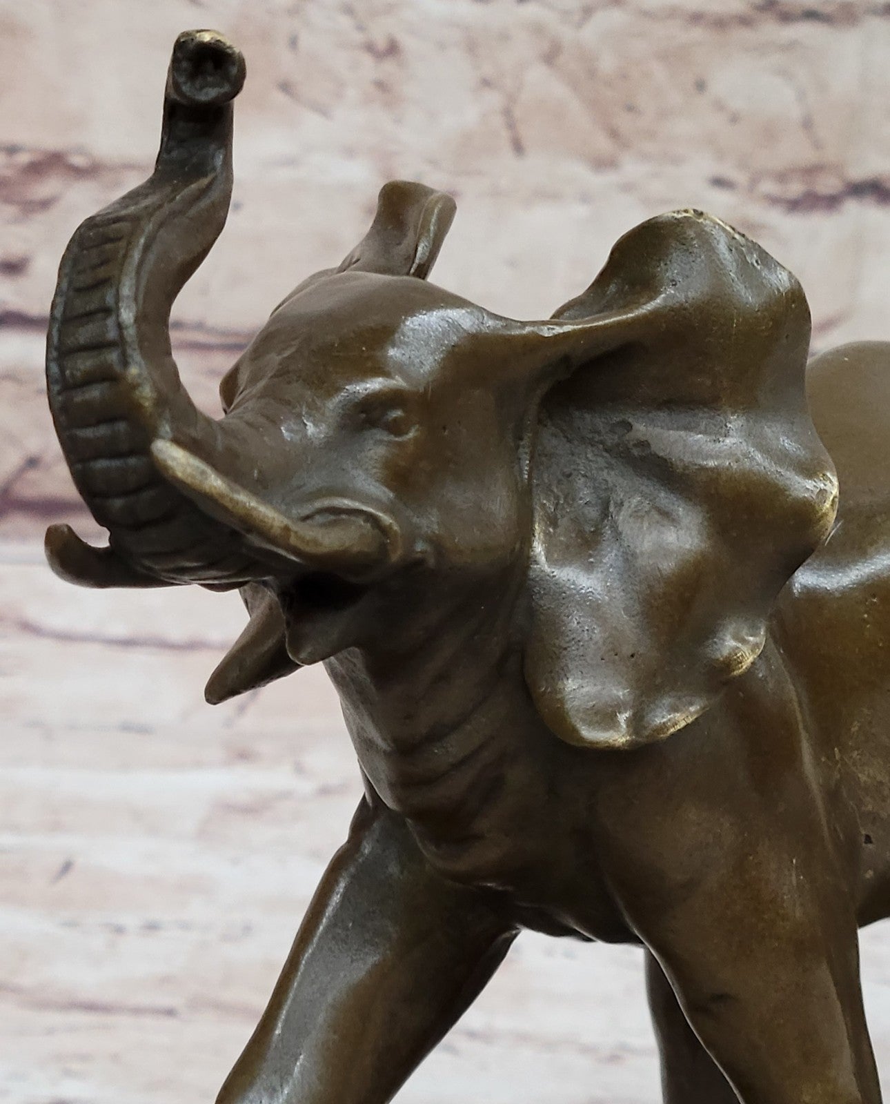 Graceful Bronze Statue of a Mother Elephant and Twin Calves - Signed Artwork by Williams