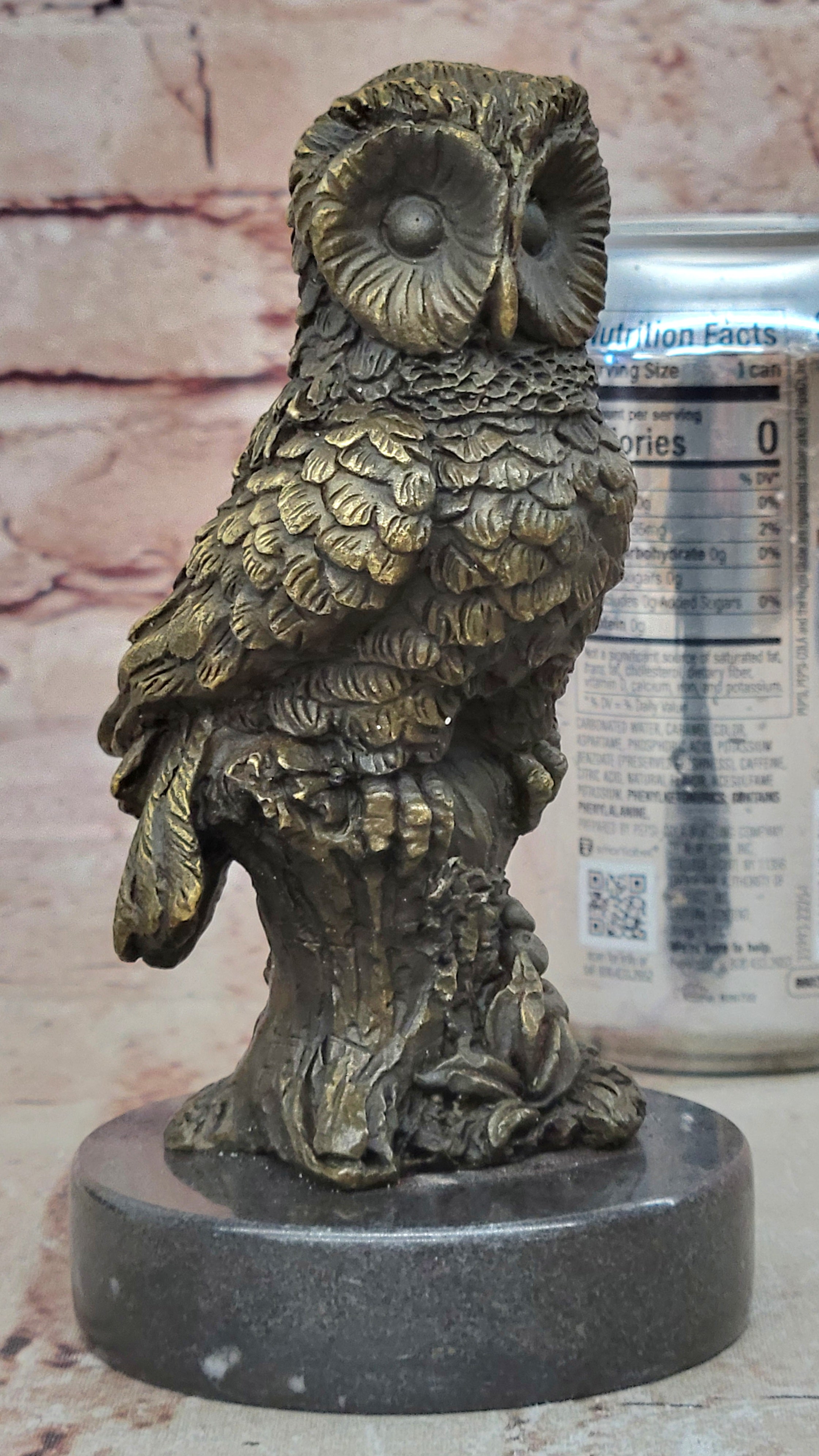 Handcrafted bronze sculpture SALE Bar Owl Hotcast Pure Abstract Large Beautiful
