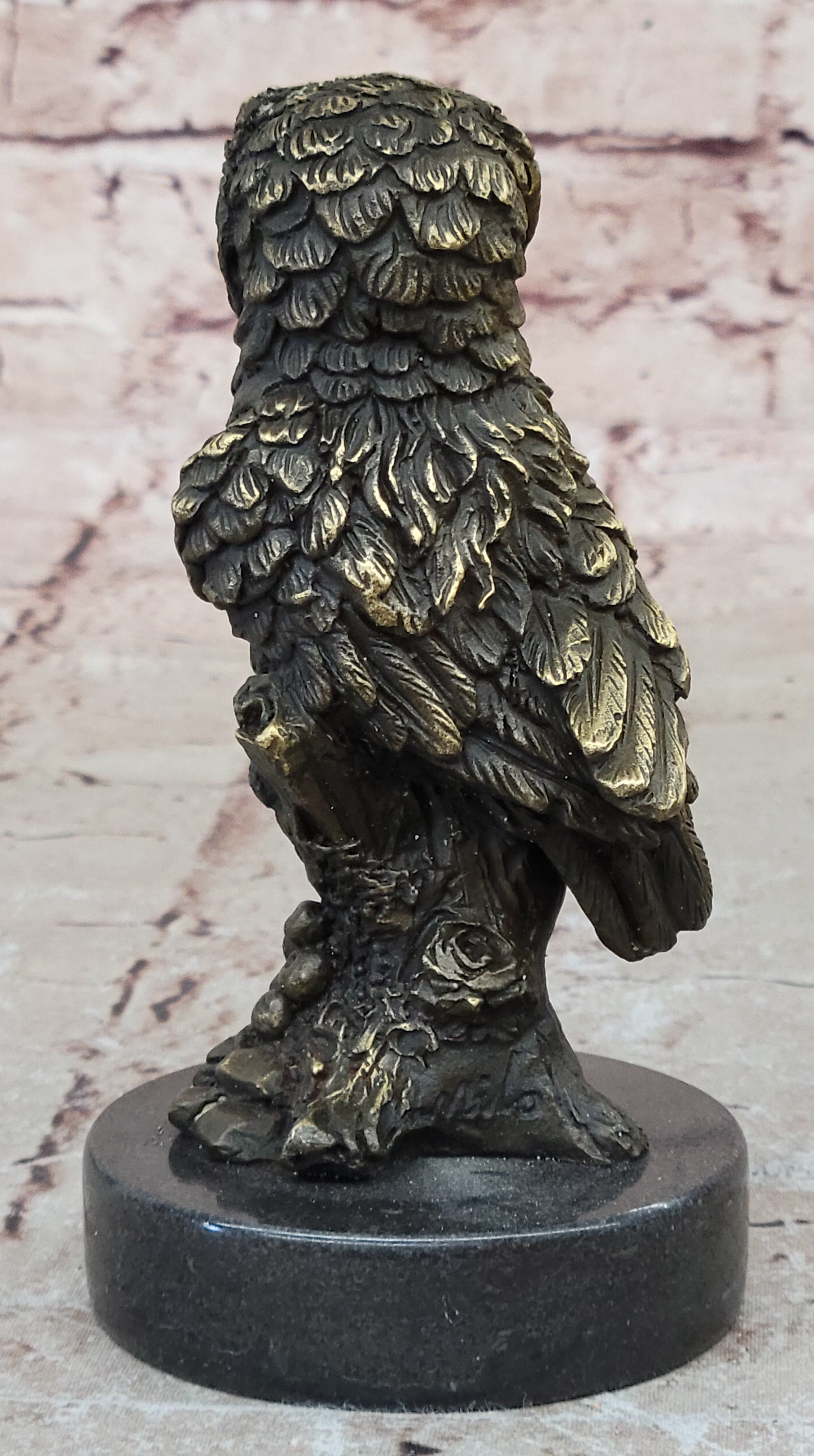 Handcrafted bronze sculpture SALE Bar Owl Hotcast Pure Abstract Large Beautiful