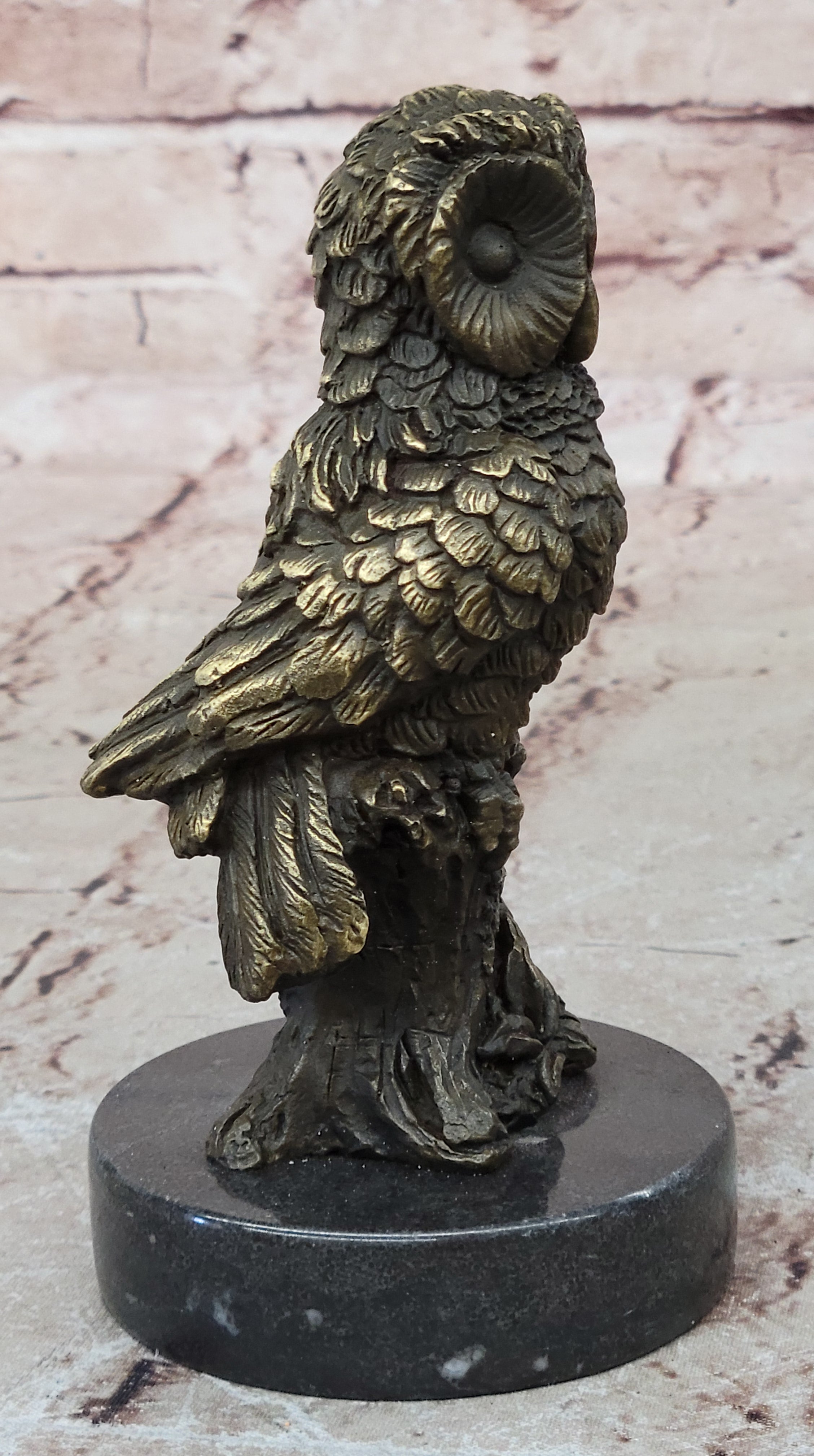 Handcrafted bronze sculpture SALE Bar Owl Hotcast Pure Abstract Large Beautiful