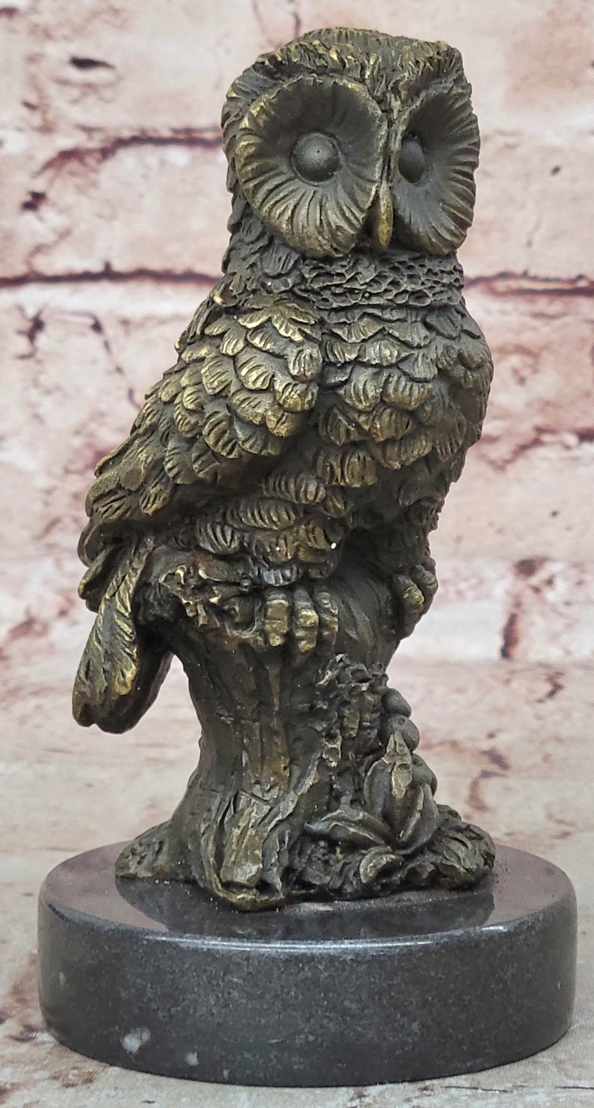 Handcrafted bronze sculpture SALE Bar Owl Hotcast Pure Abstract Large Beautiful