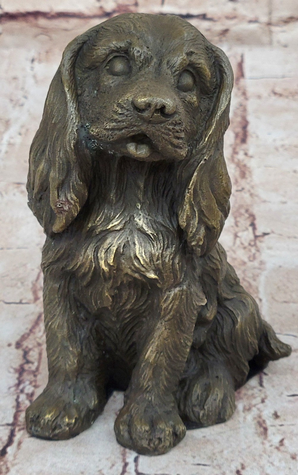 English Cocker Water Spaniel Boykin Bronze Marble Dog Statue Breeder Kennel Gift