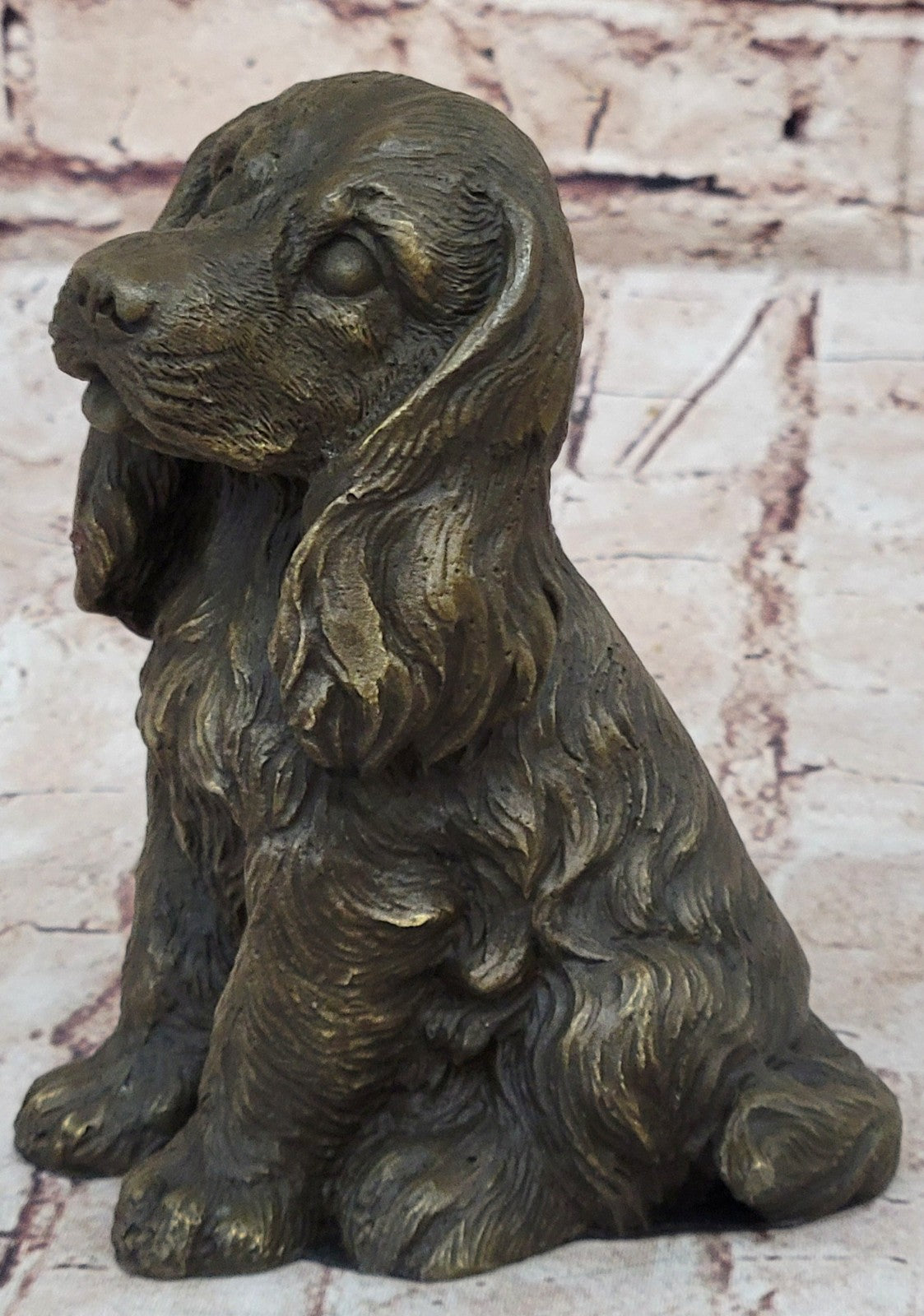 English Cocker Water Spaniel Boykin Bronze Marble Dog Statue Breeder Kennel Gift