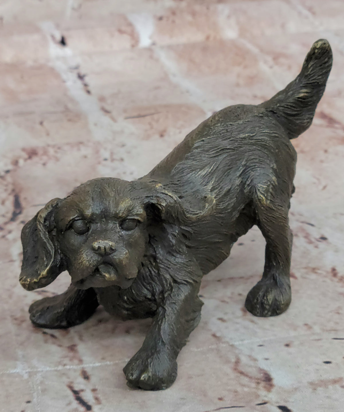 Authentic Williams Artwork: Bronze Cavalier King Charles Spaniel Dog Figurine