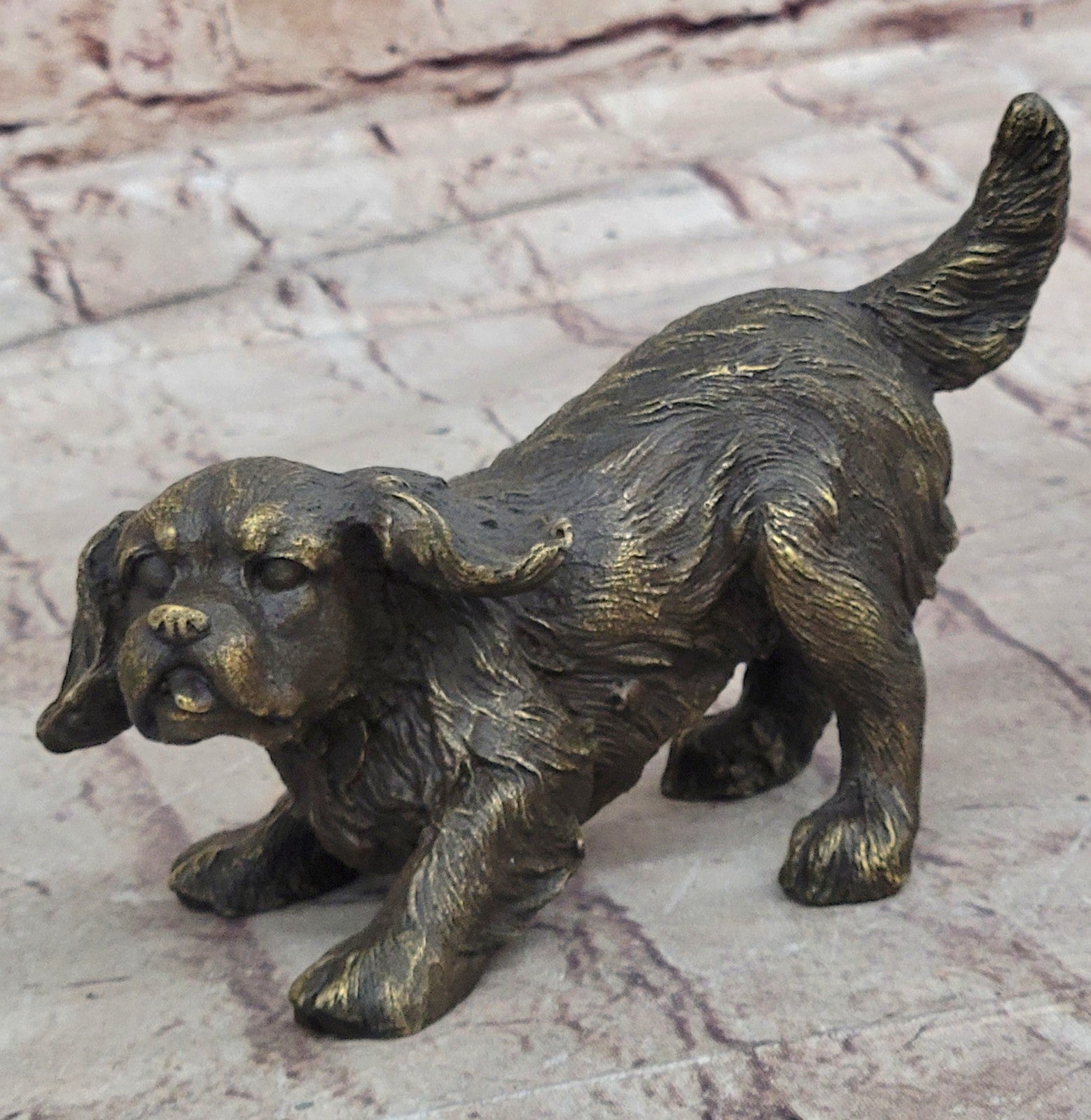 Authentic Williams Artwork: Bronze Cavalier King Charles Spaniel Dog Figurine