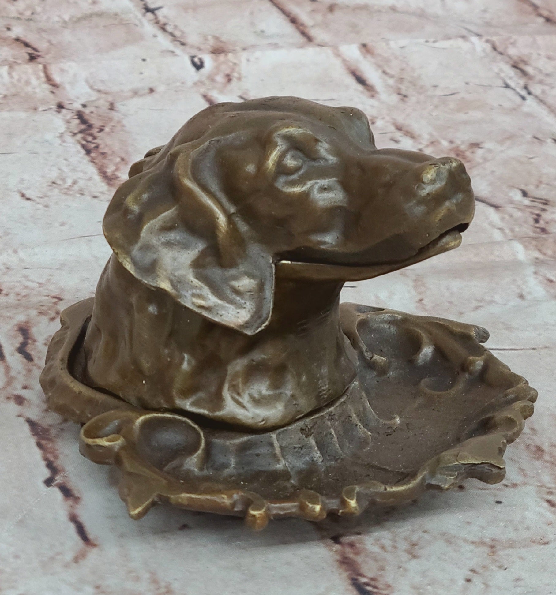 Handcrafted Hot Cast Pet Animal Dog Labrador Incense Burner Bronze Statue