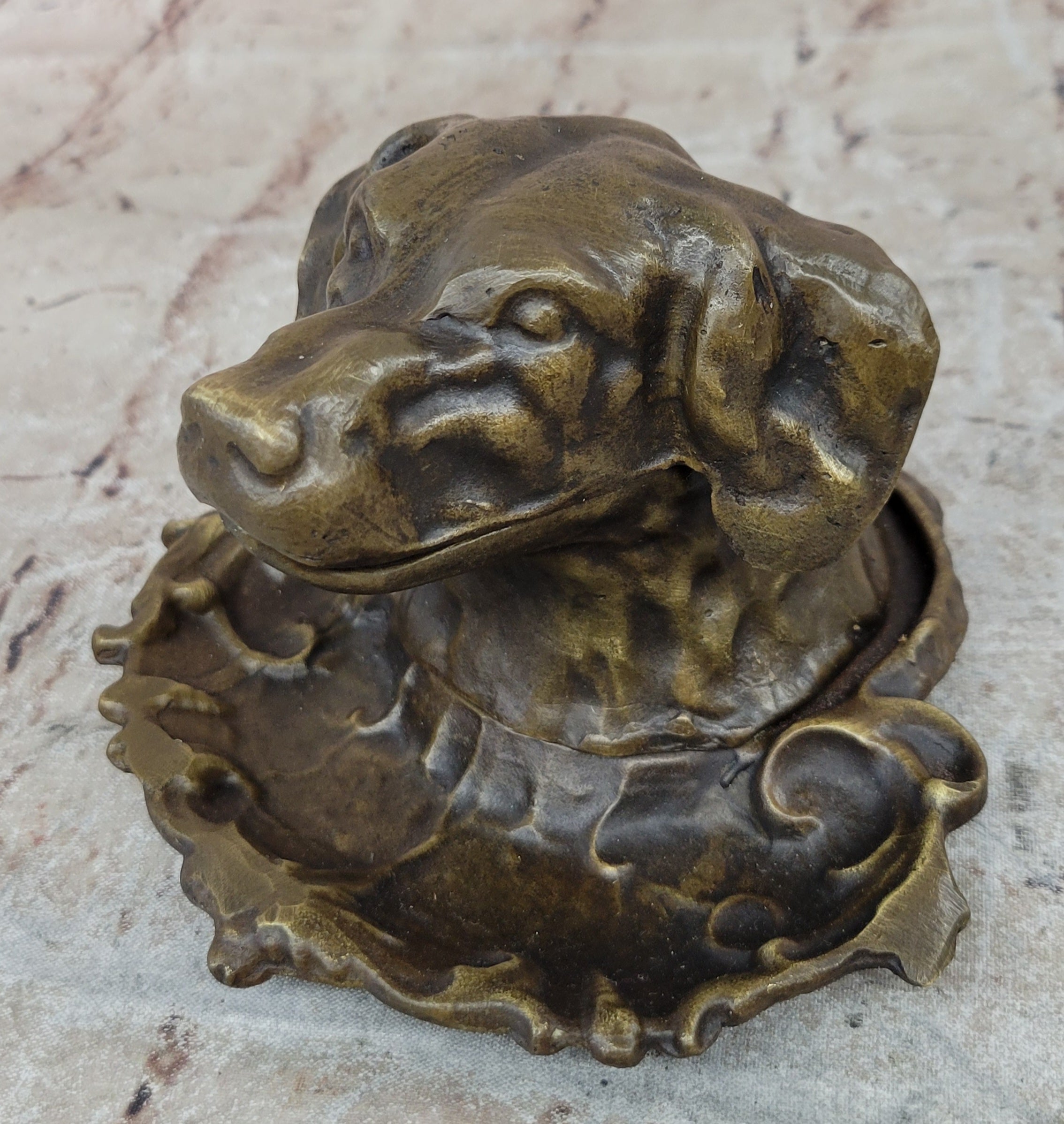 Handcrafted Hot Cast Pet Animal Dog Labrador Incense Burner Bronze Statue