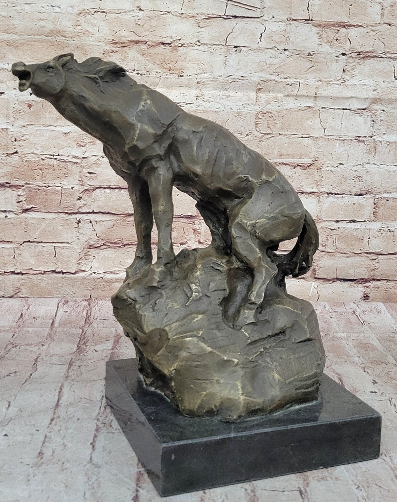 Large Abstract Modern Art Horse Gallops Bronze Sculpture Statue Figurine