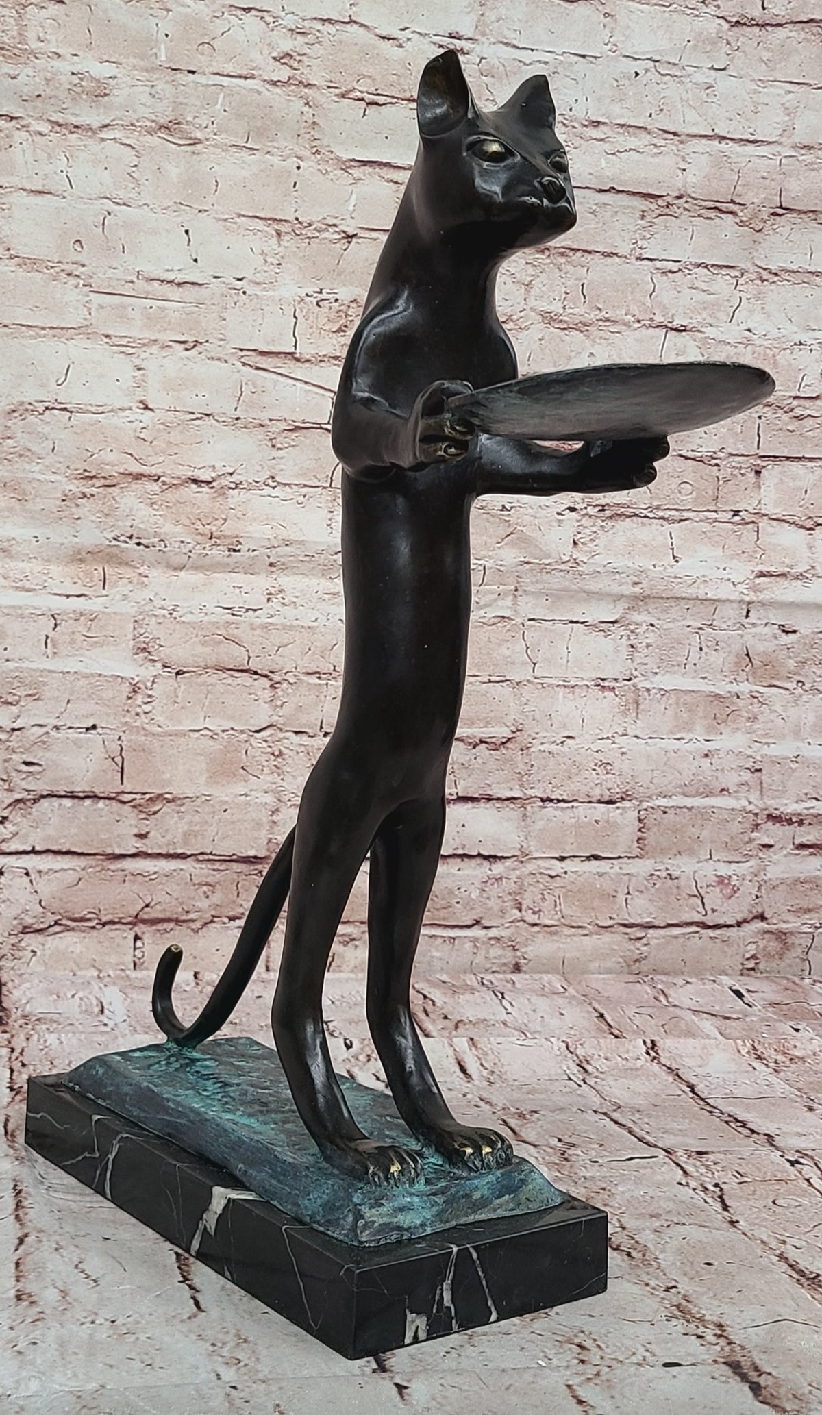 Kitty Helper Figurine For Home And Office Charming Business Card Holder Sale